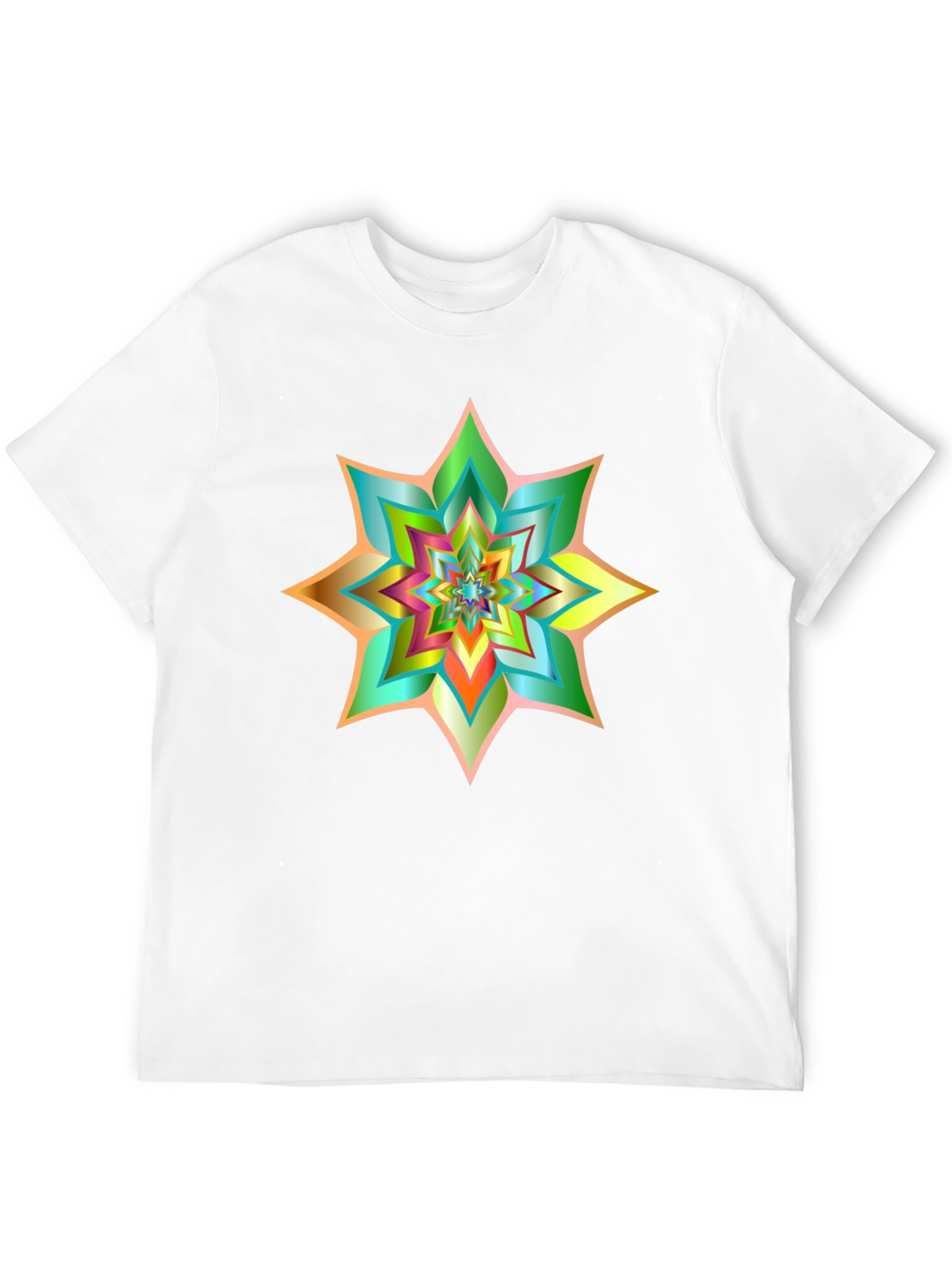 Abstract Geometric Starburst Graphic Tee