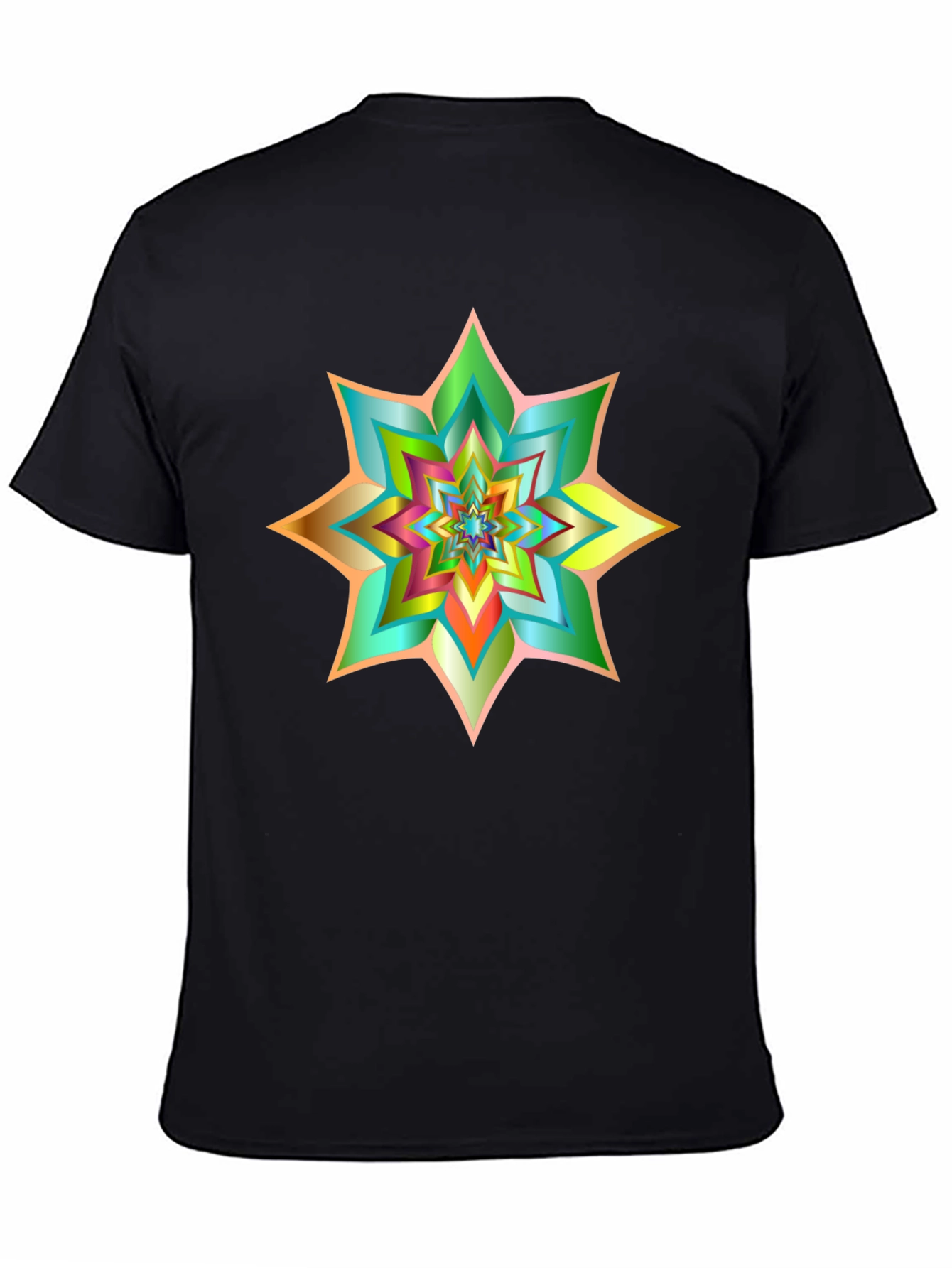 Abstract Geometric Starburst Graphic Tee