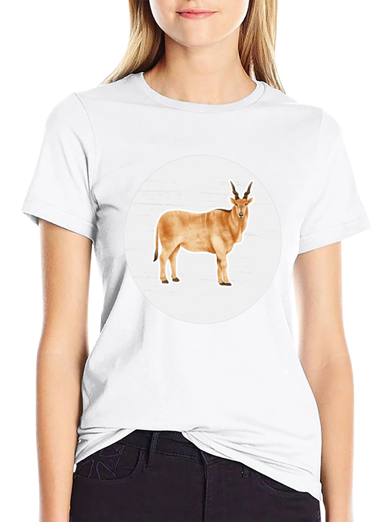 Antelope Graphic T-Shirt - Stylish Animal Print Tee
