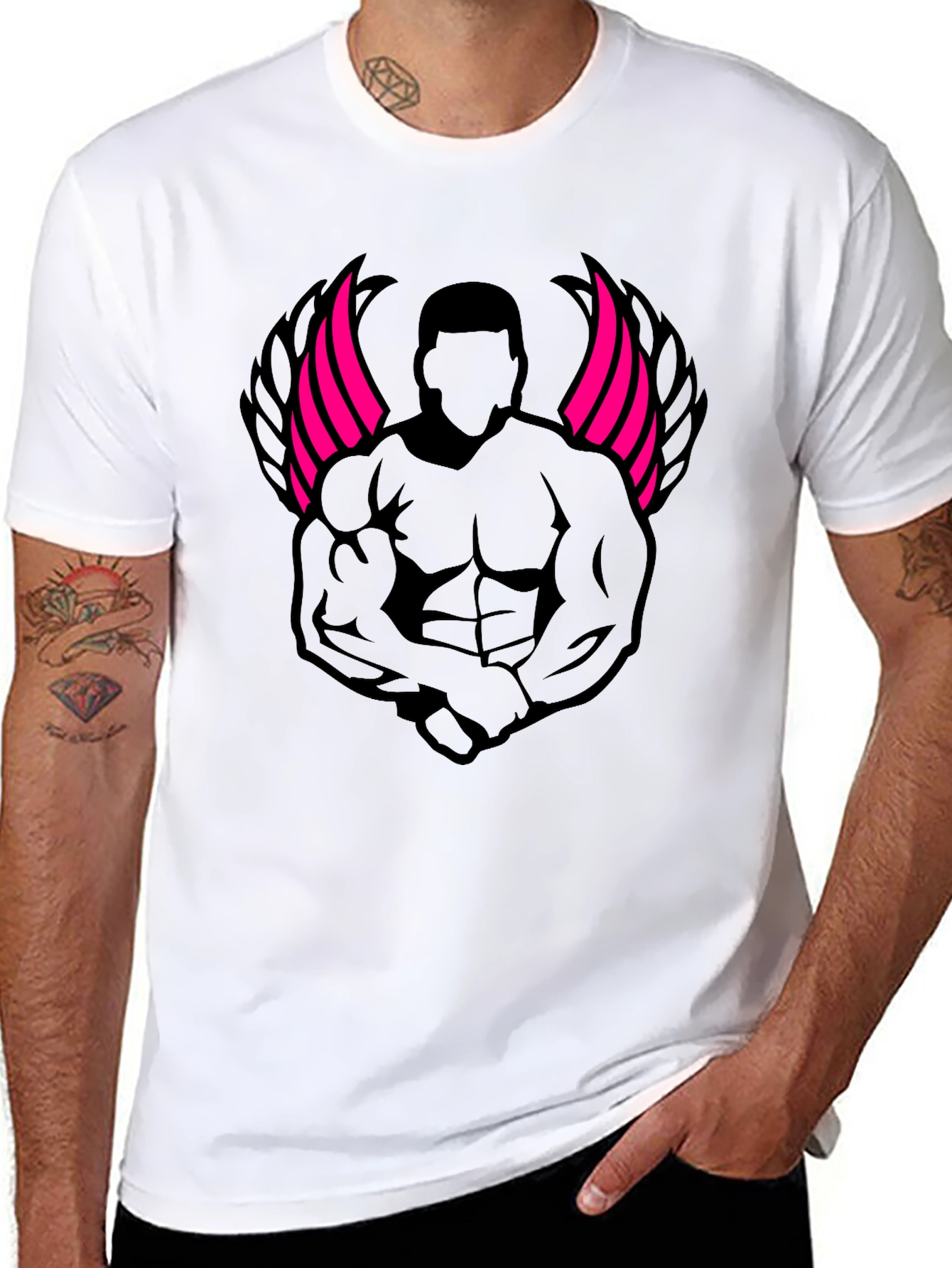 Muscle Angel Graphic T-Shirt
