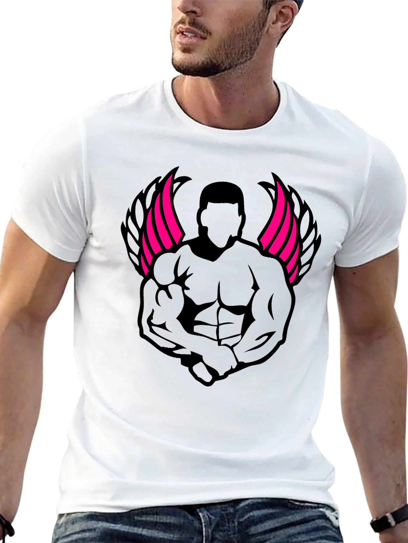 Muscle Angel Graphic T-Shirt