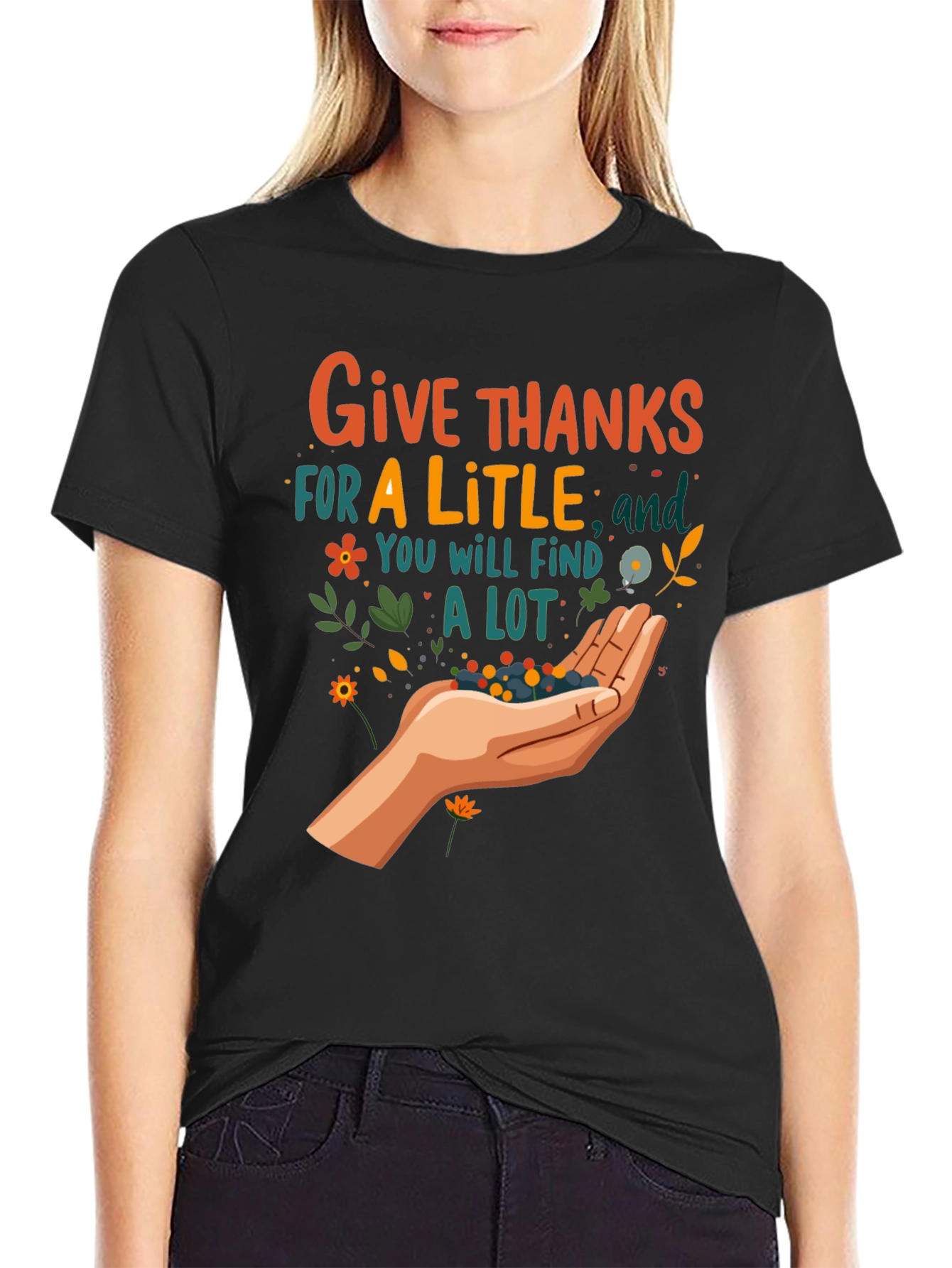 Give Thanks T-Shirt - Fall Harvest Graphic Tee