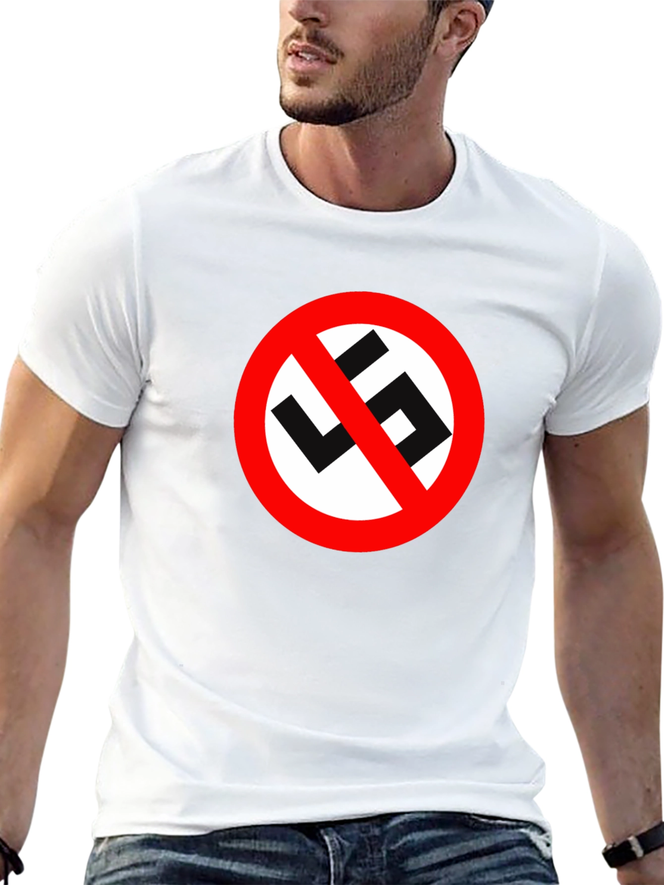 Anti-Hate Symbol Graphic Tee - Black