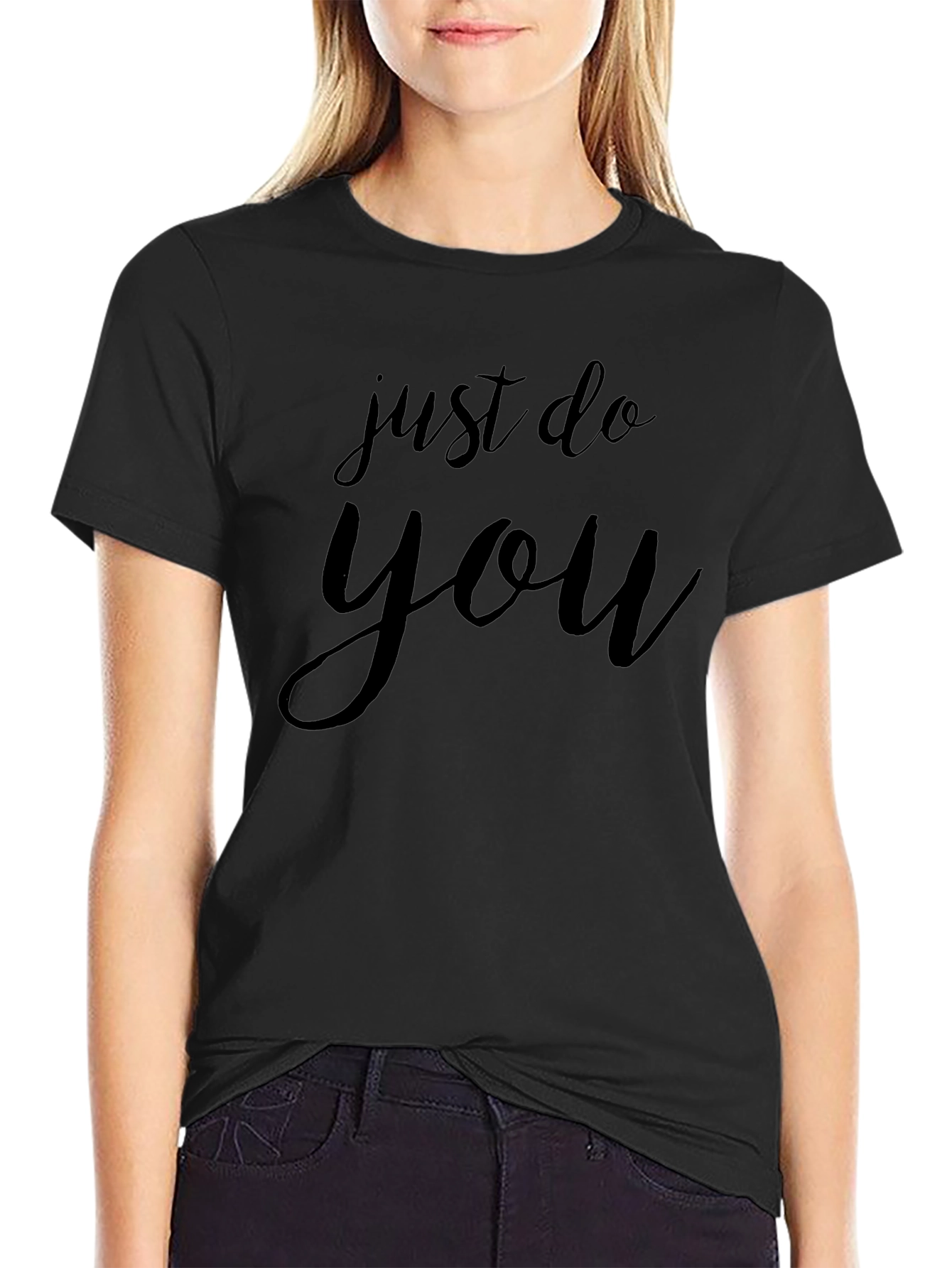 Just Do You Black Graphic Tee