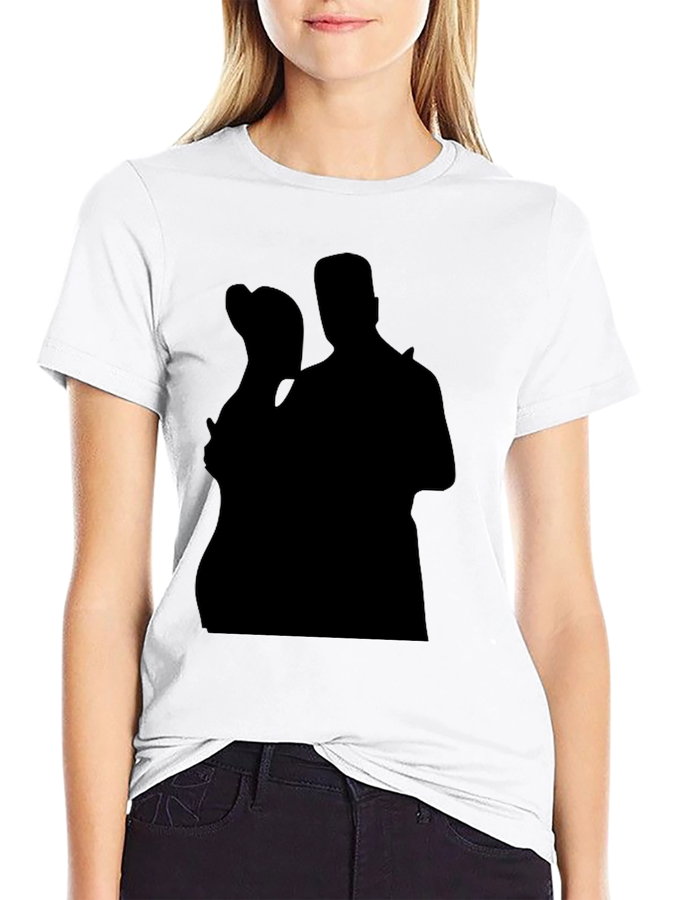 Silhouette Couple Black T-Shirt
