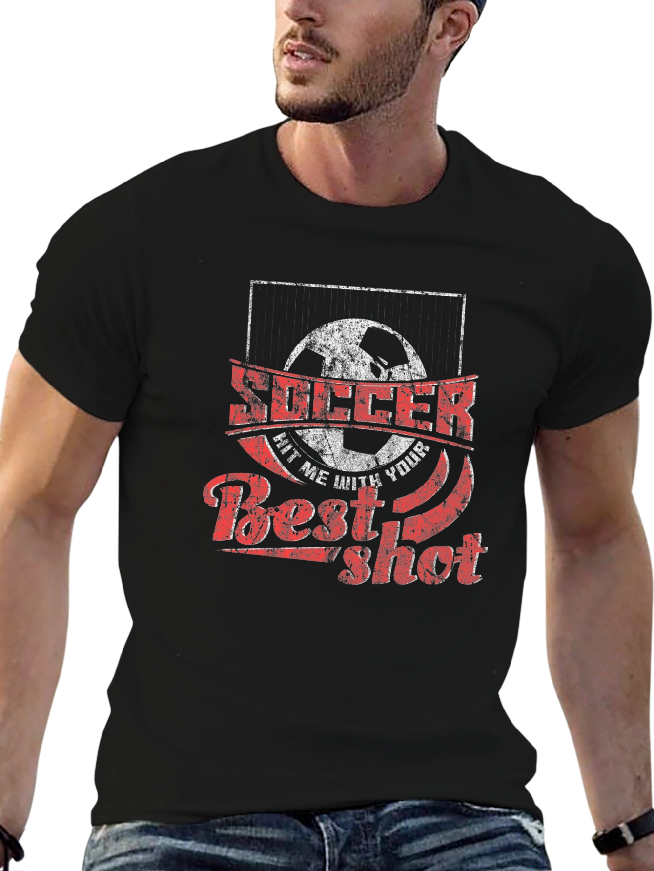 Soccer Best Shot Graphic T-Shirt