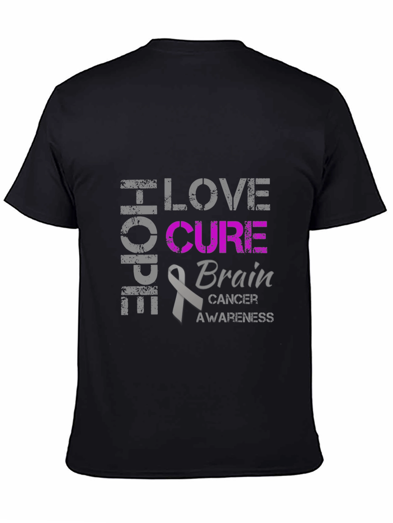 Brain Cancer Awareness T-Shirt - Hope Love Cure