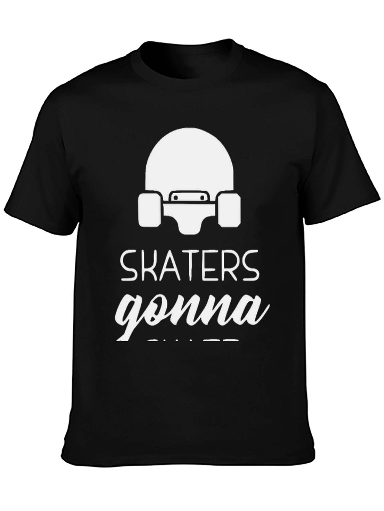Skaters Gonna Skate Black Graphic T-Shirt