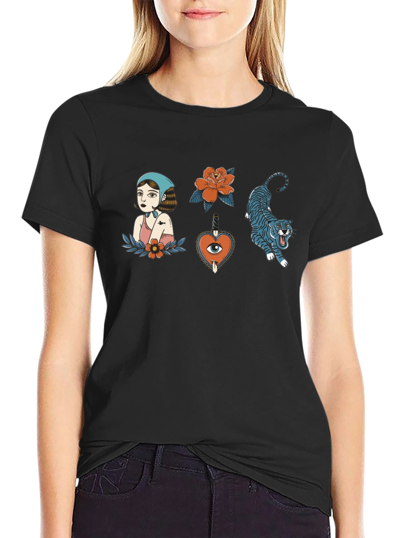 Tattoo Art Black Tee