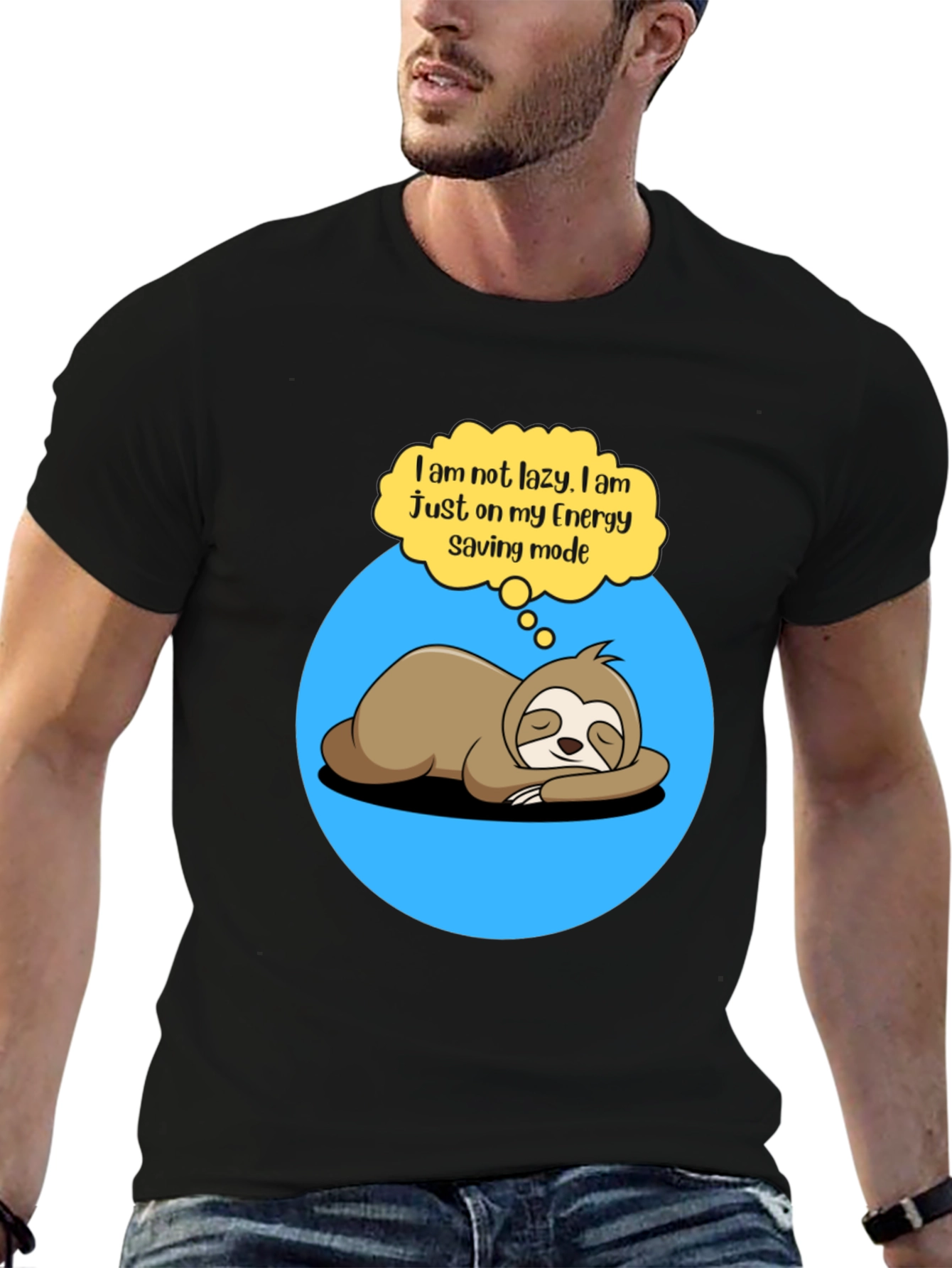 Lazy Sloth Energy Saving Mode Graphic Tee