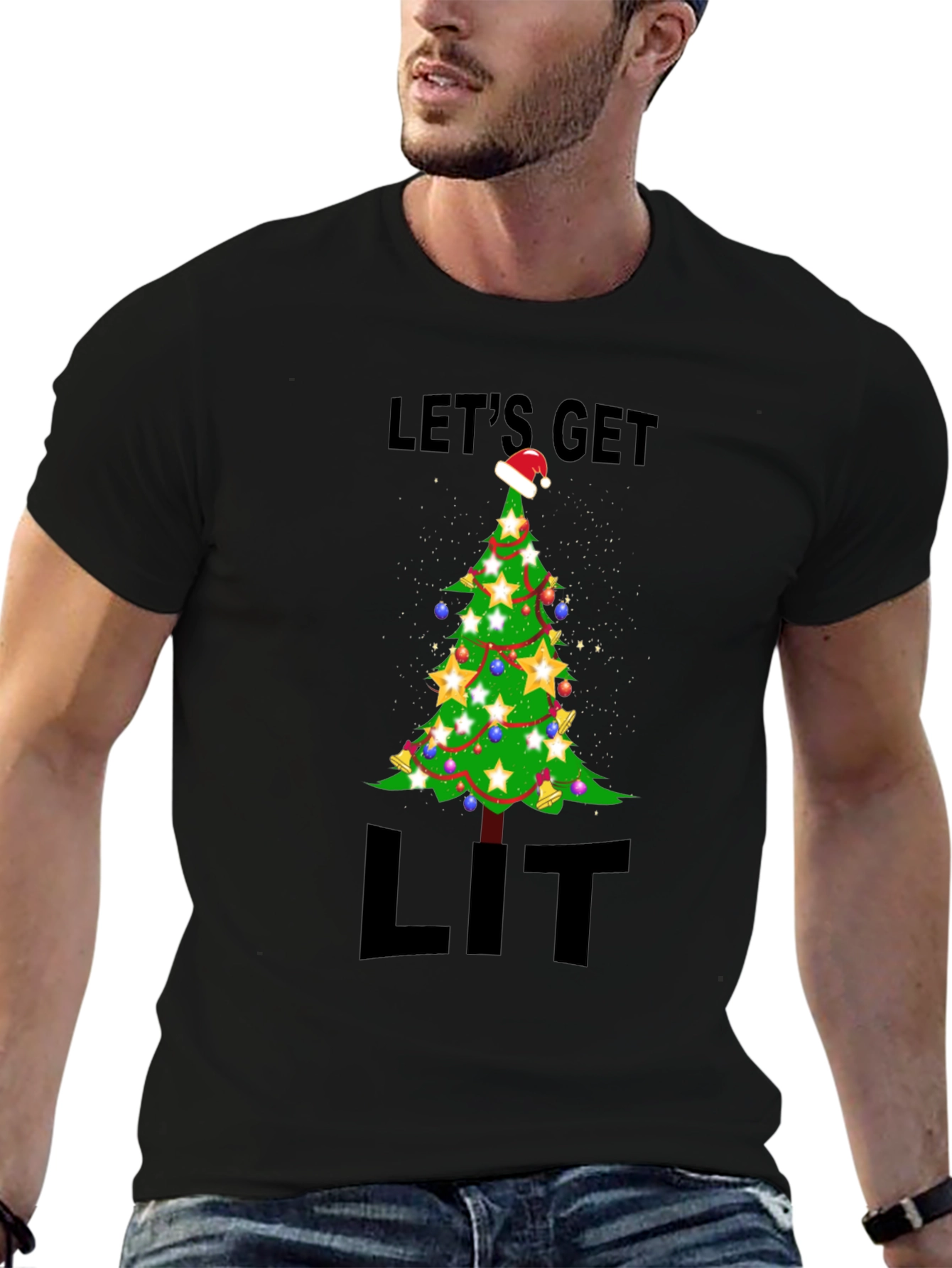 Lets Get Lit Christmas Tree T-Shirt