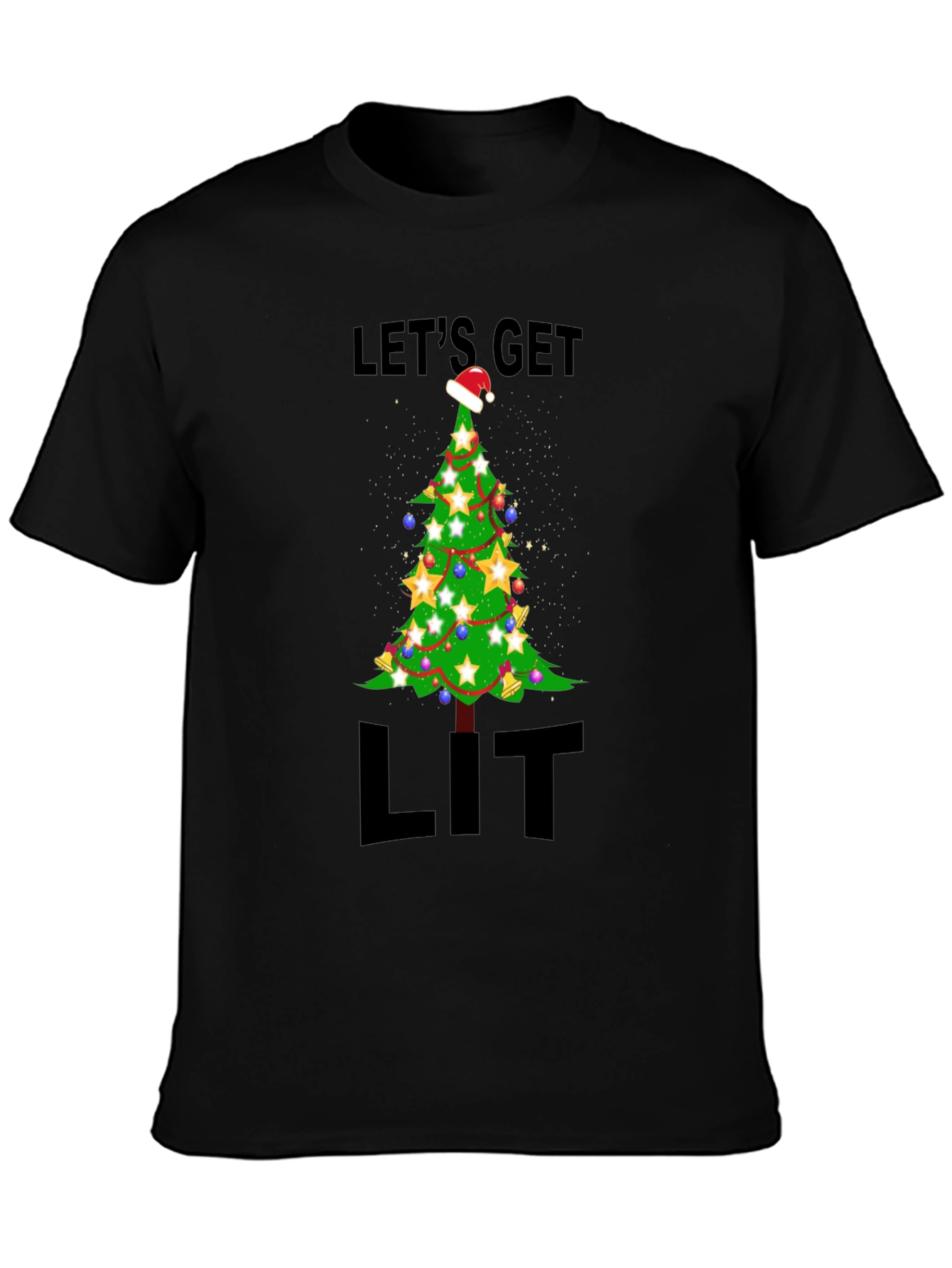 Lets Get Lit Christmas Tree T-Shirt