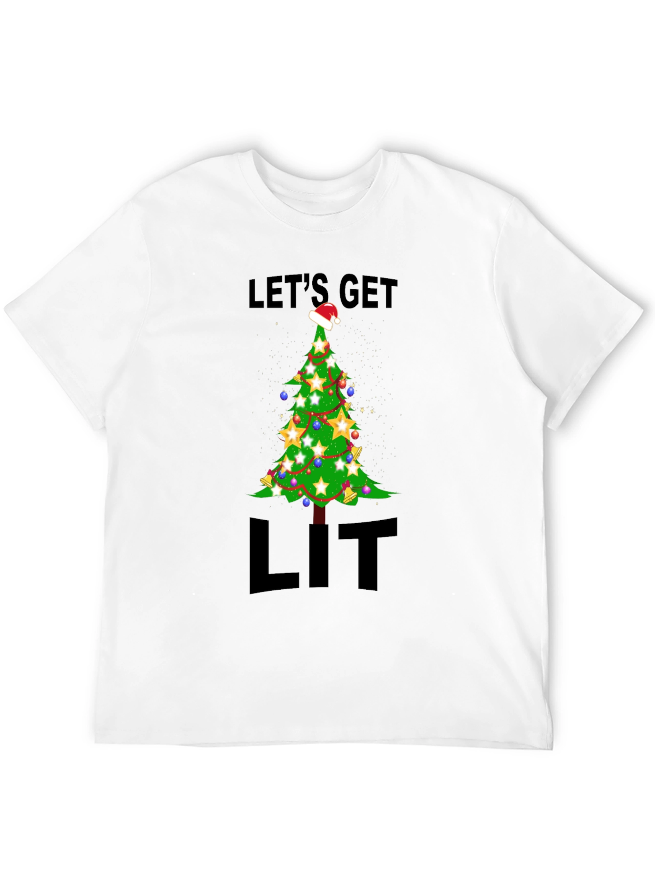 Lets Get Lit Christmas Tree T-Shirt