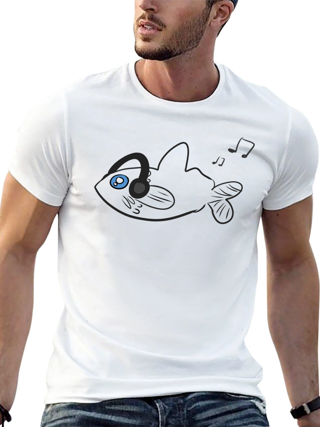 Angler Fish Music Lover Graphic Tee