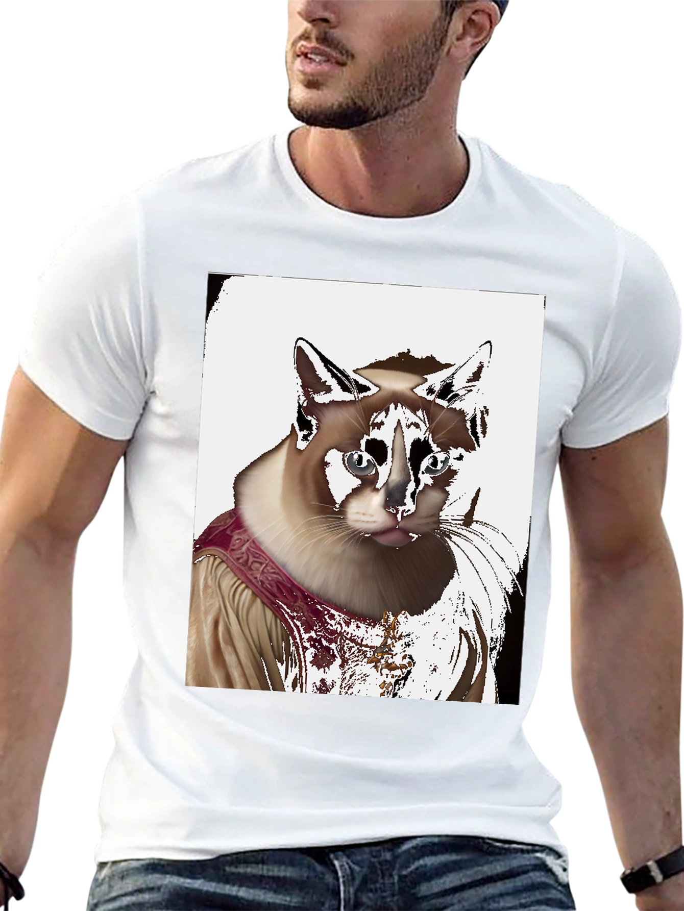 Regal Cat Portrait T-Shirt