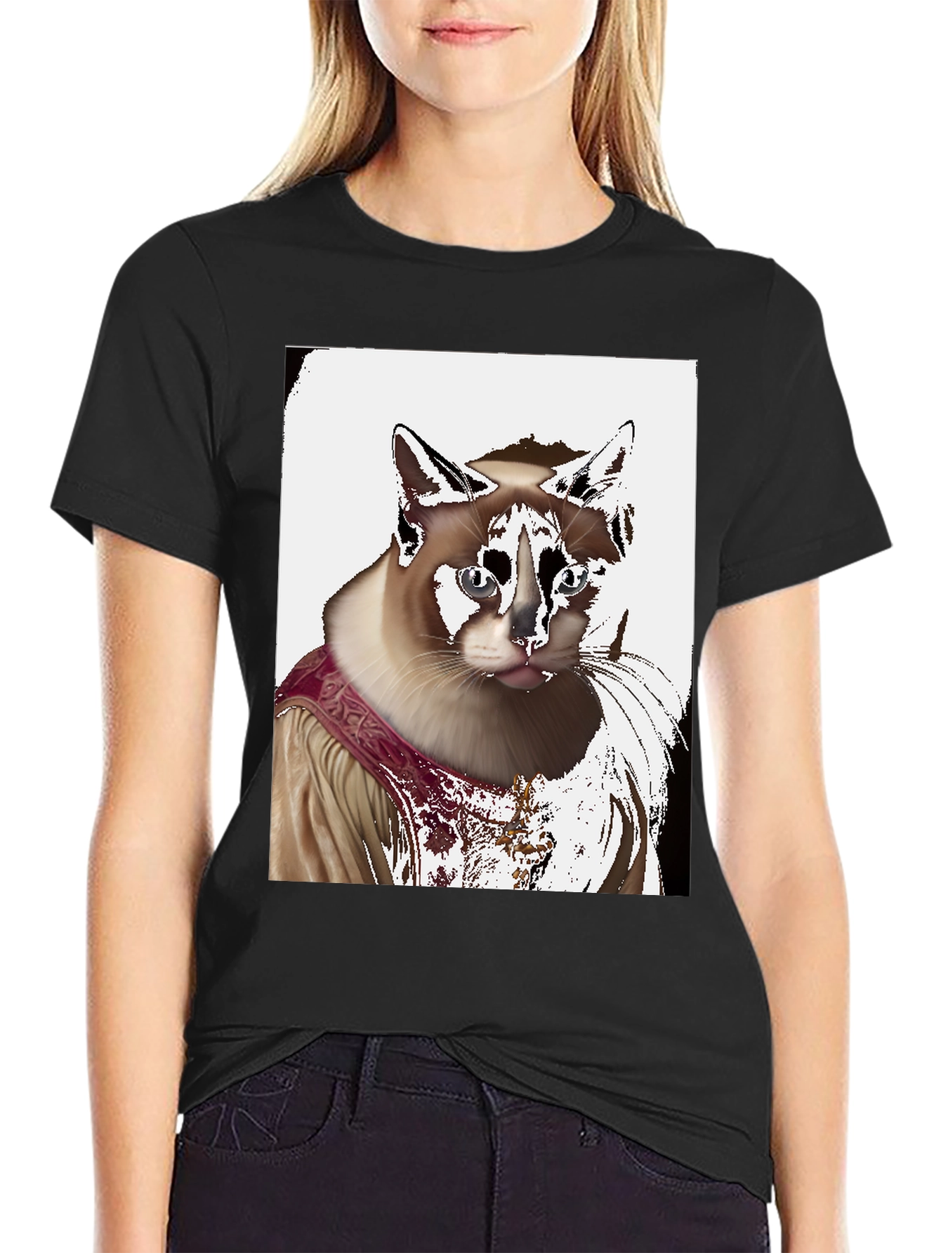 Regal Cat Portrait T-Shirt