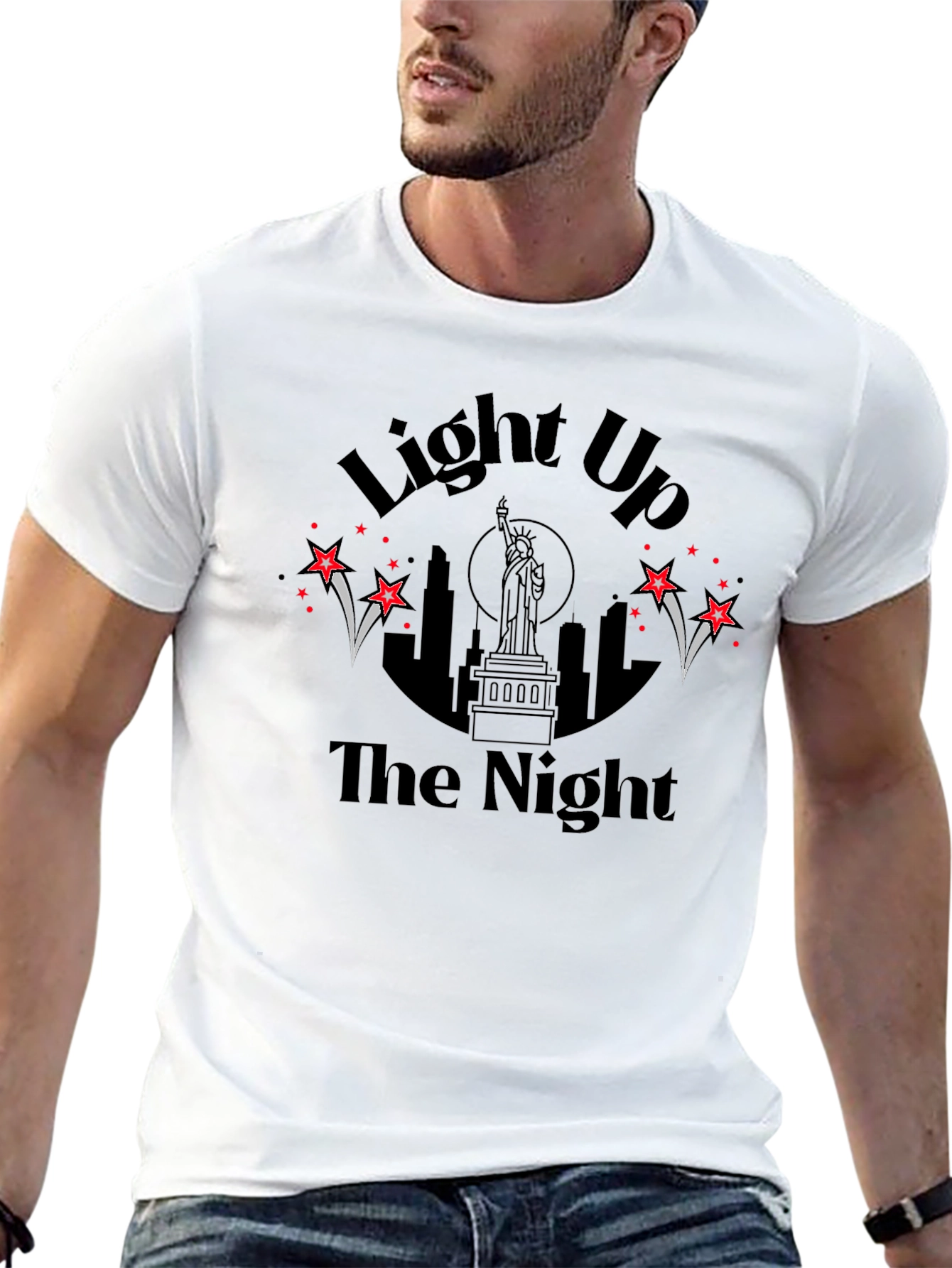 Light Up The Night Statue of Liberty Graphic Tee