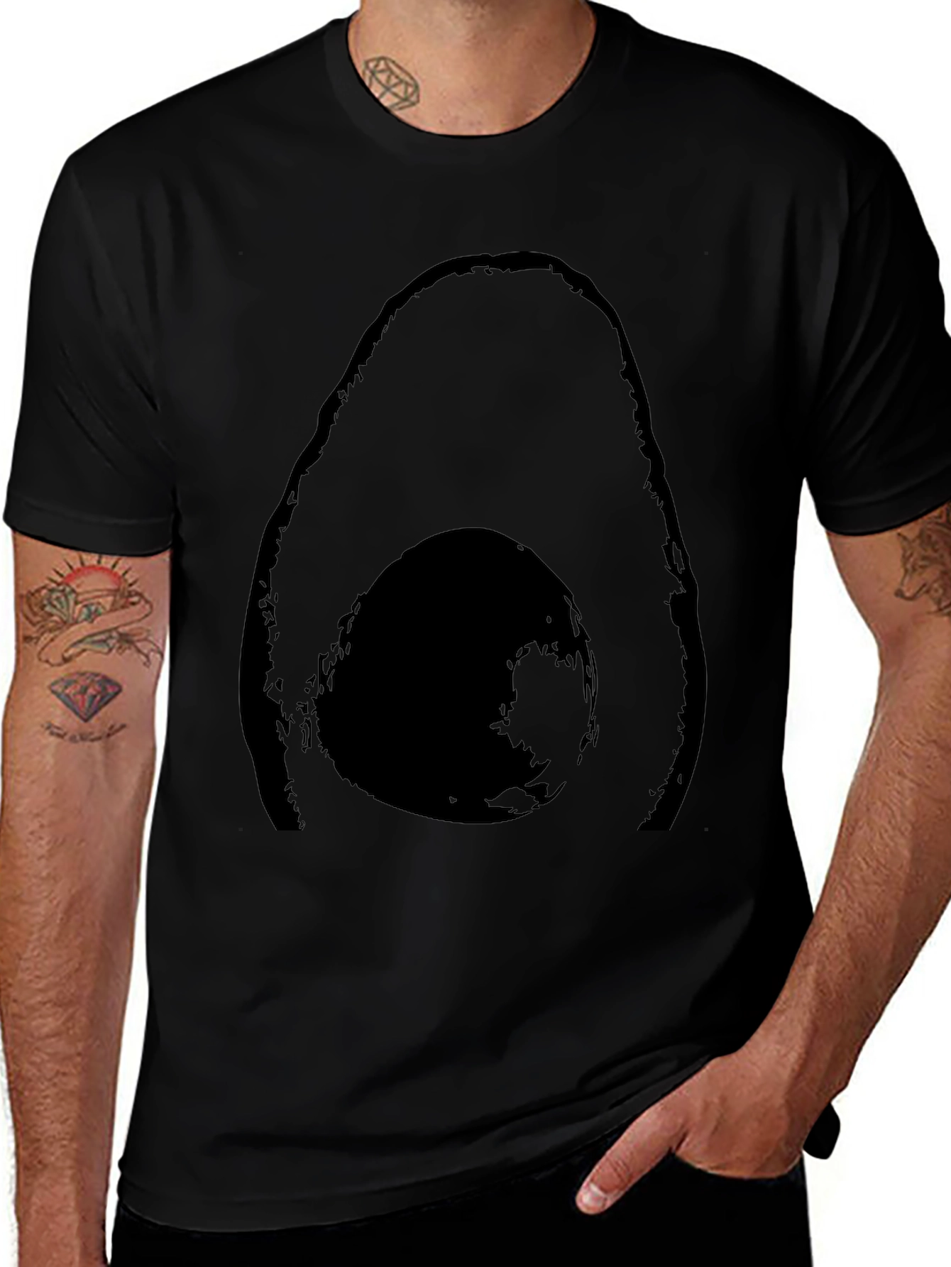 Avocado Graphic Tee - Trendy Black Shirt