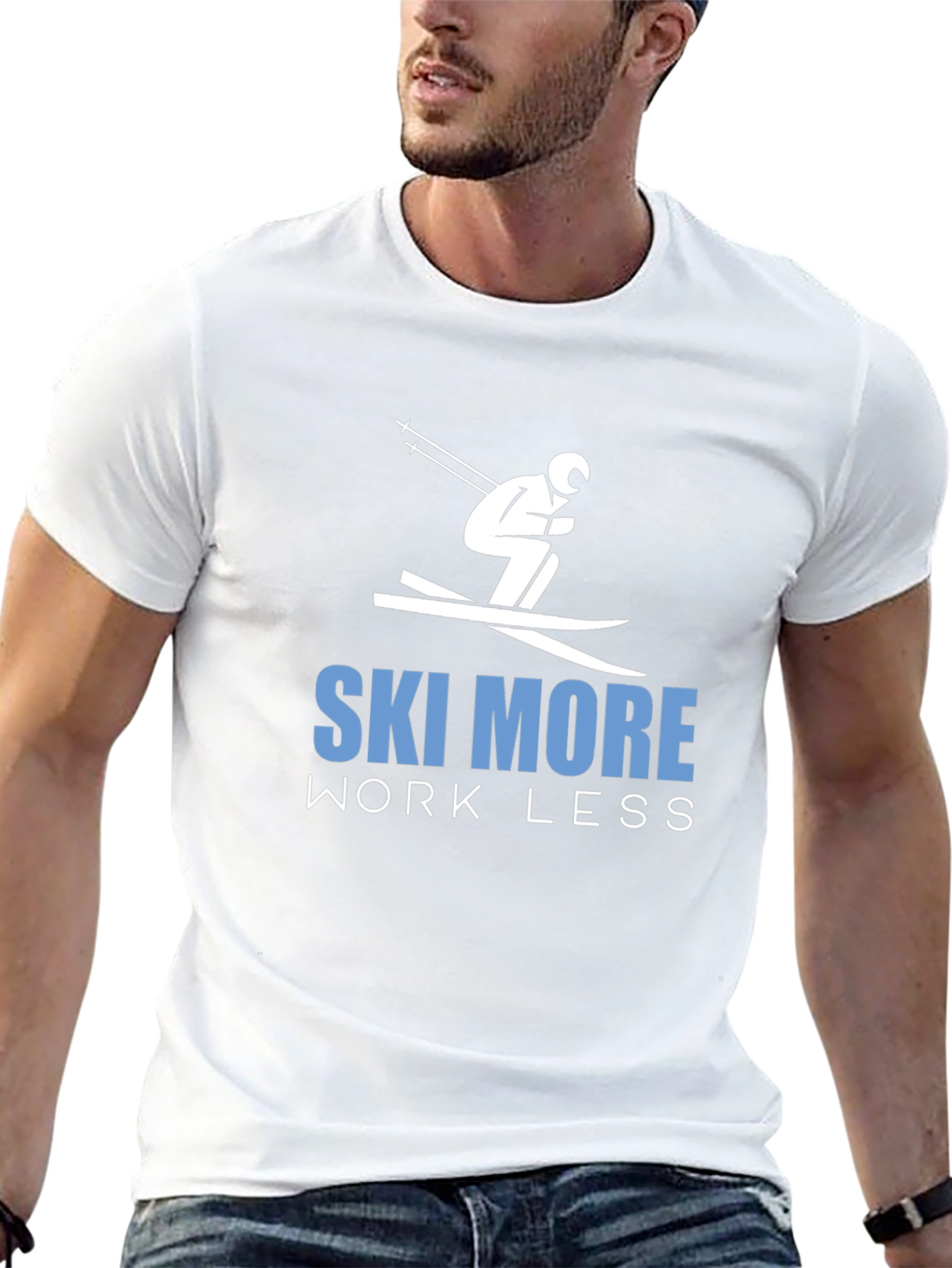 Ski More Work Less Graphic Tee