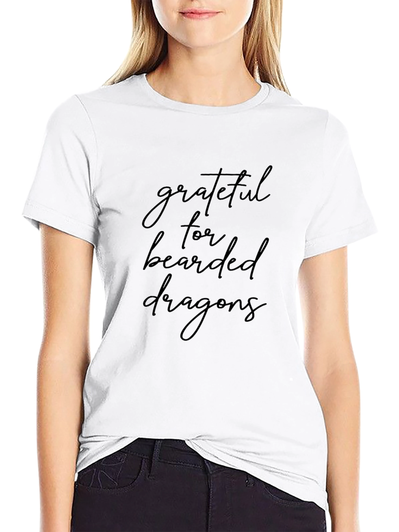 Grateful for Bearded Dragons Black T-Shirt