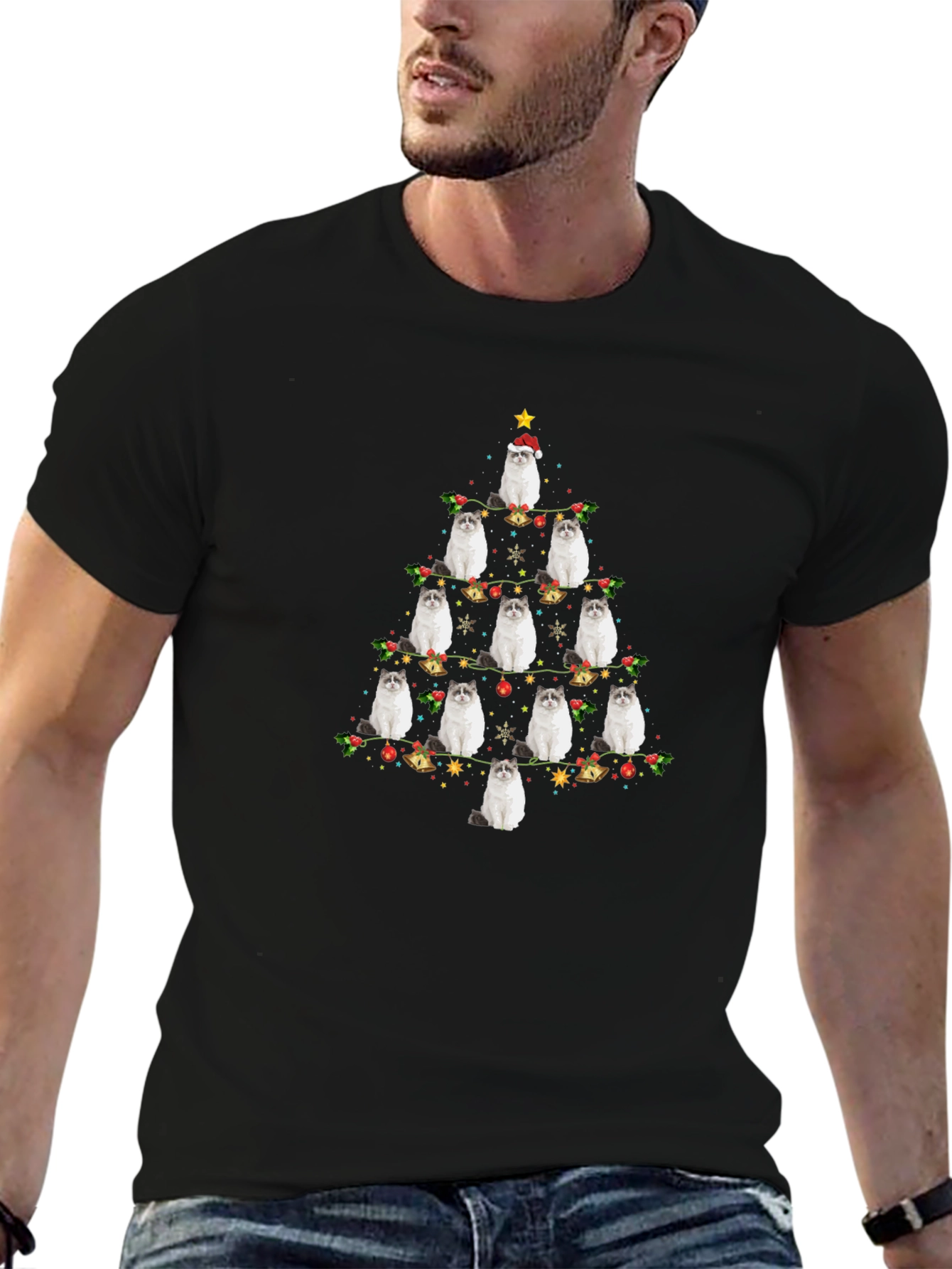 Cat Christmas Tree T-Shirt