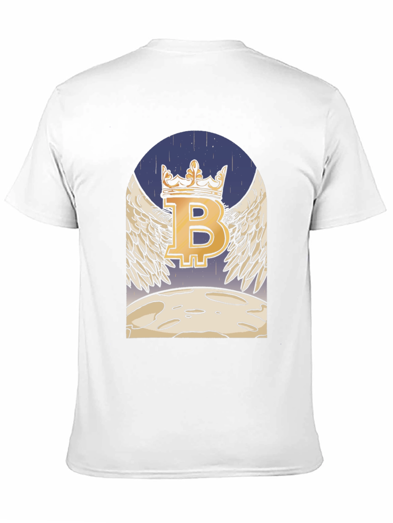 Bitcoin Crowned T-Shirt - Crypto Moon Graphic Tee