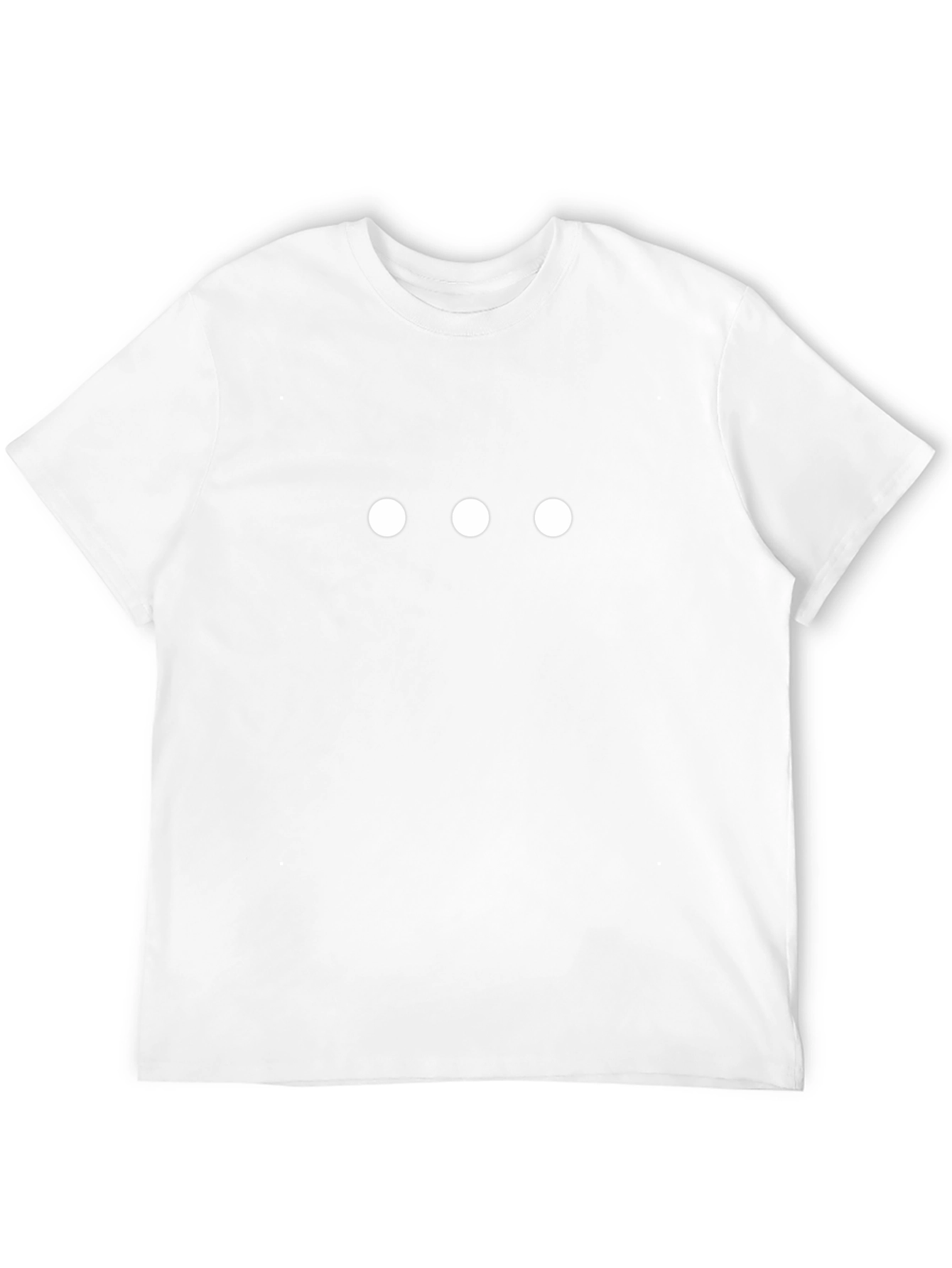 Minimalist Three Dots Black Cotton T-Shirt