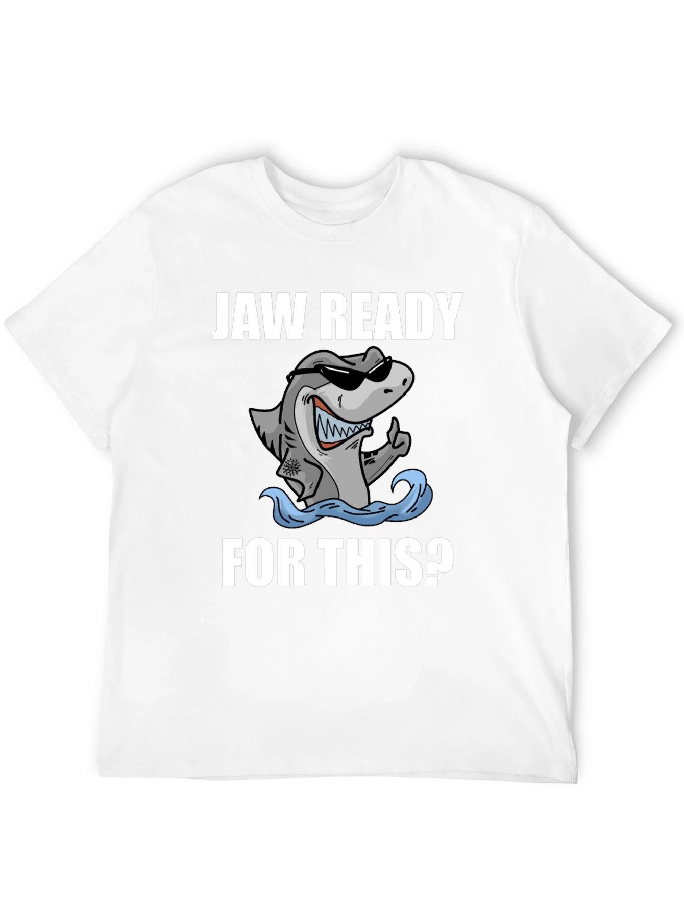 Jaw Ready Shark Graphic Tee - Black