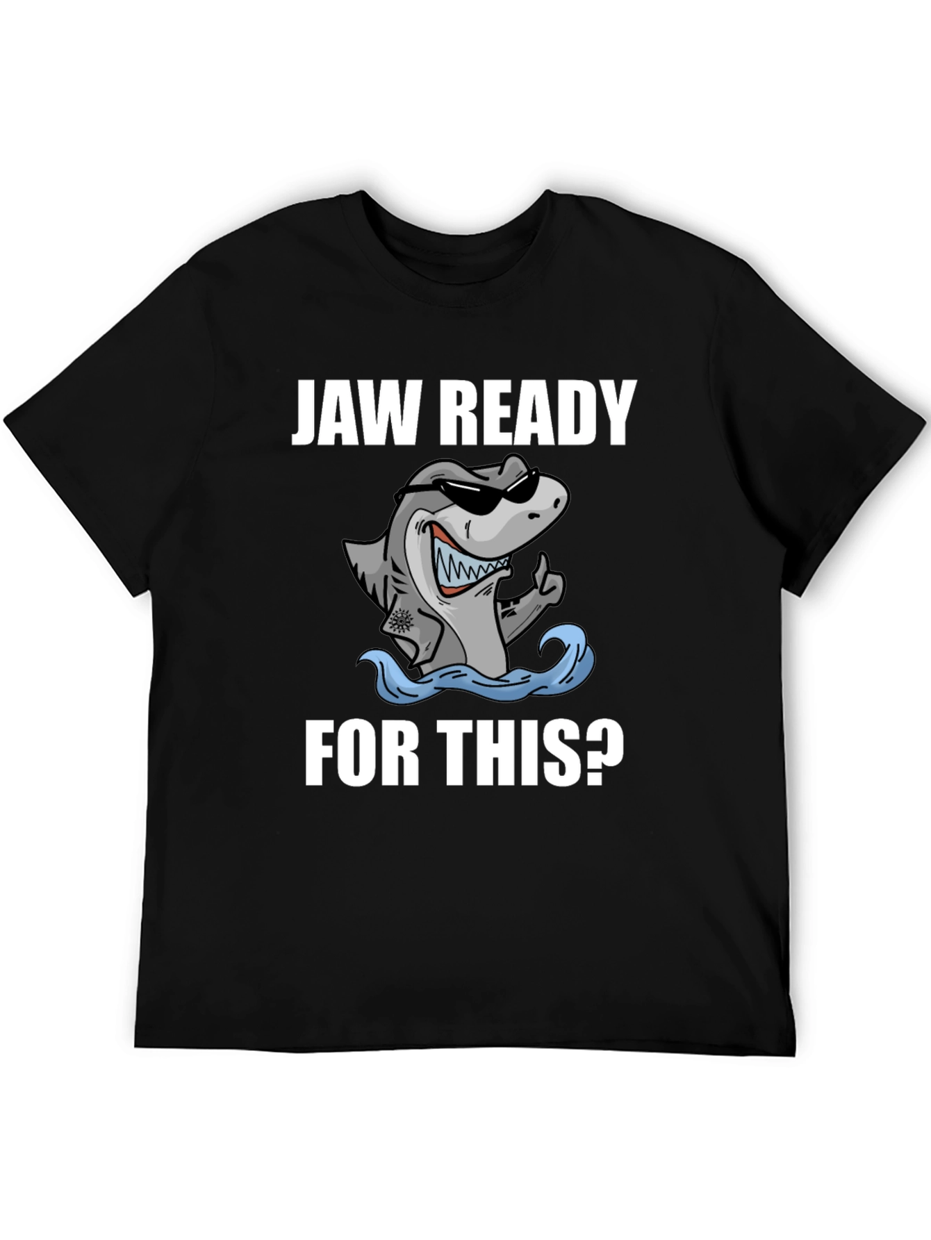 Jaw Ready Shark Graphic Tee - Black