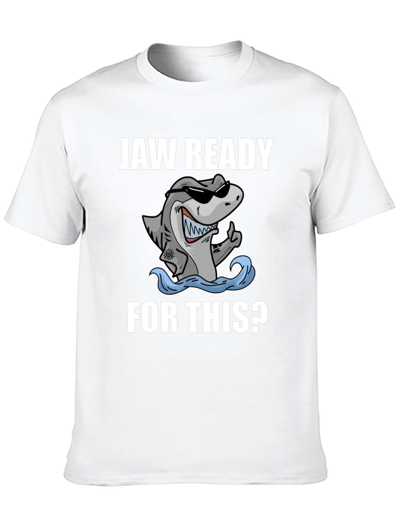 Jaw Ready Shark Graphic Tee - Black