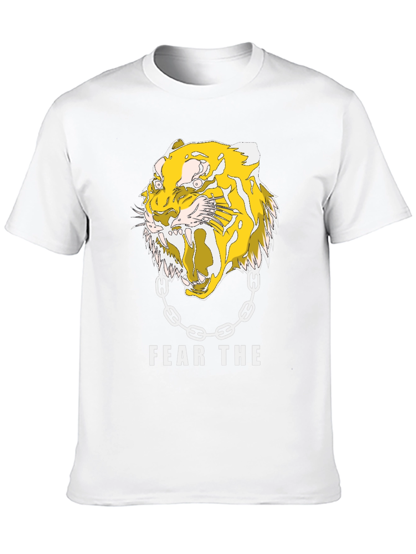 Fear the Tiger Graphic Print Black T-Shirt