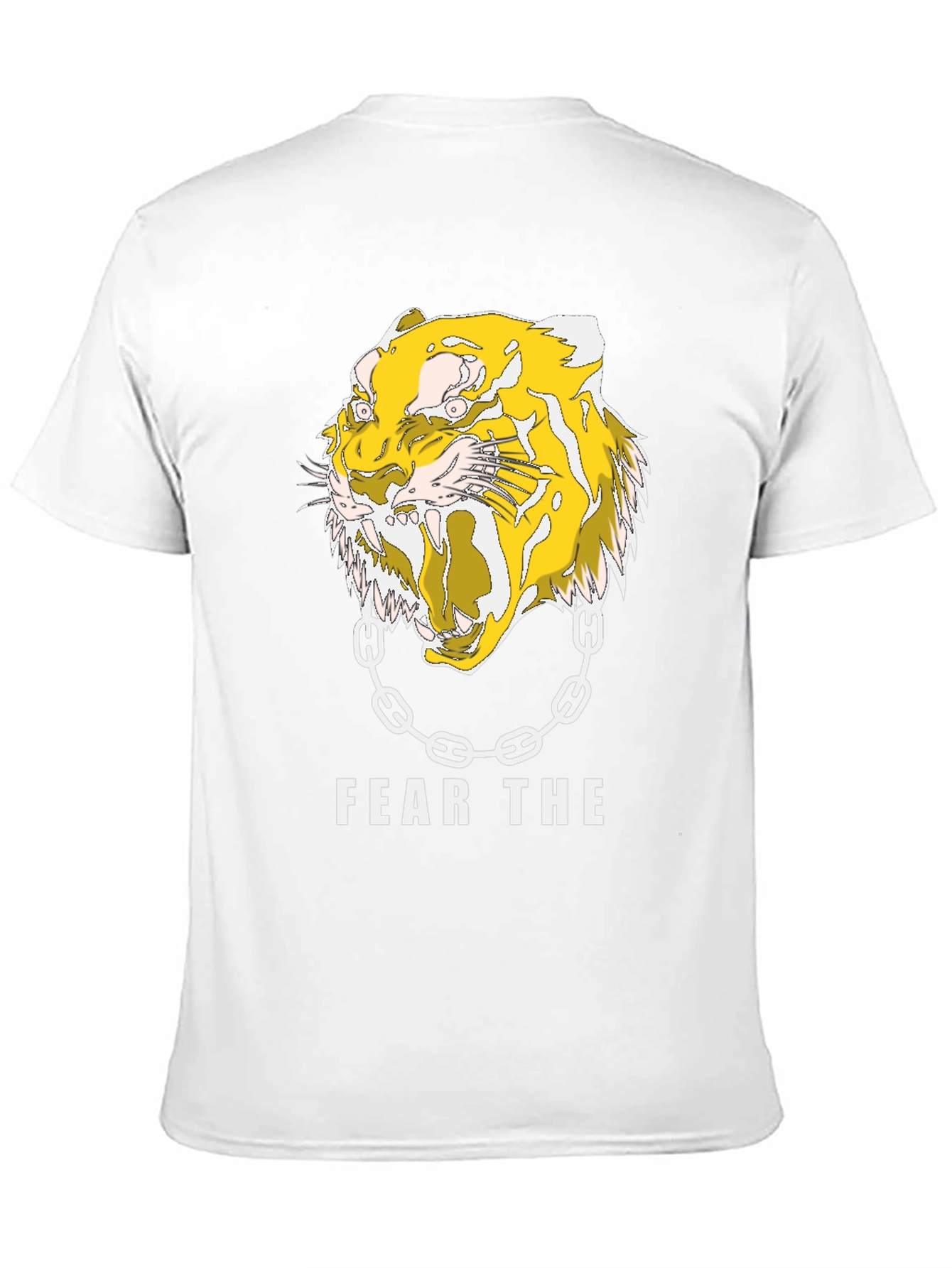 Fear the Tiger Graphic Print Black T-Shirt