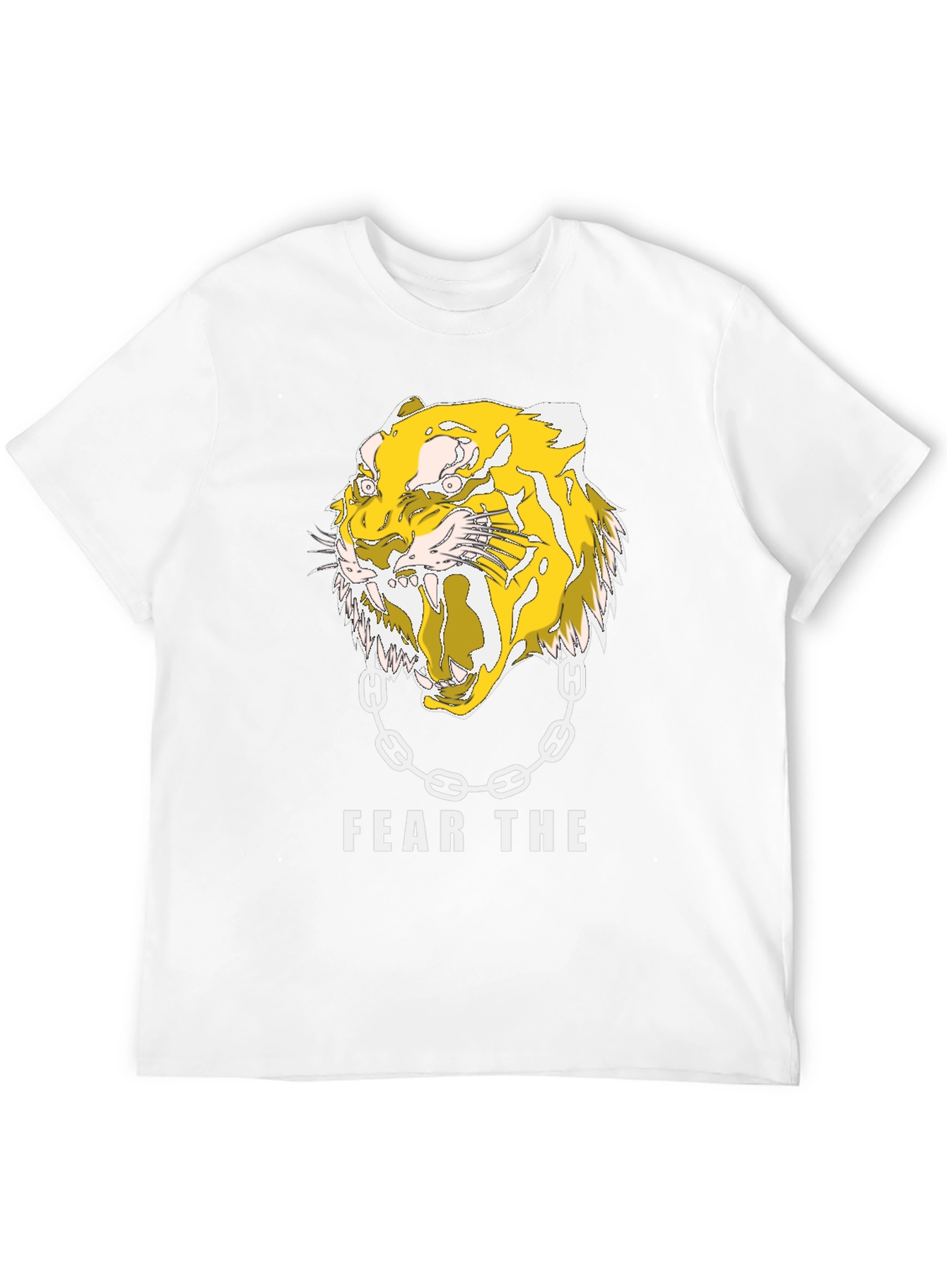 Fear the Tiger Graphic Print Black T-Shirt