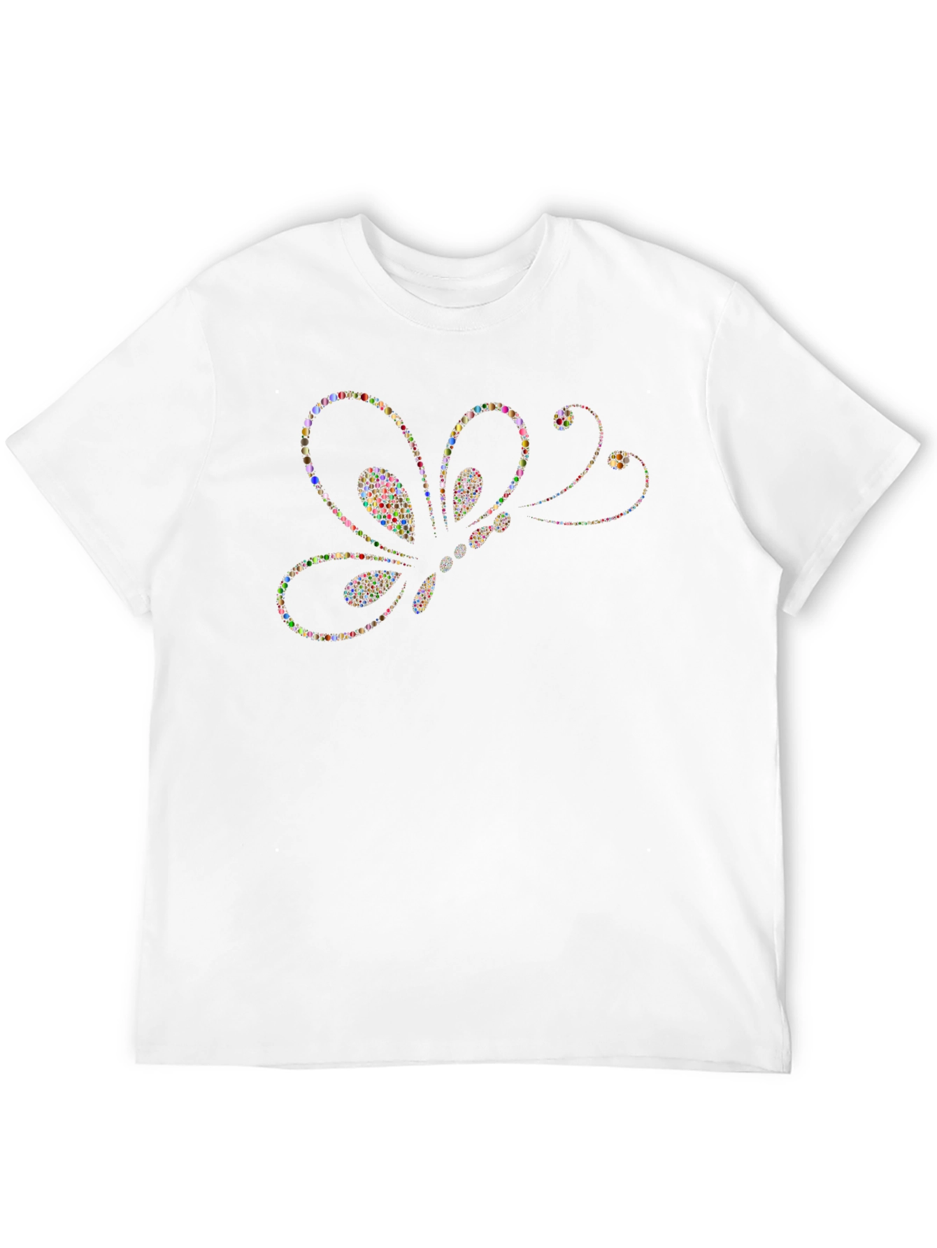 Butterfly Dot Art T-Shirt - Black