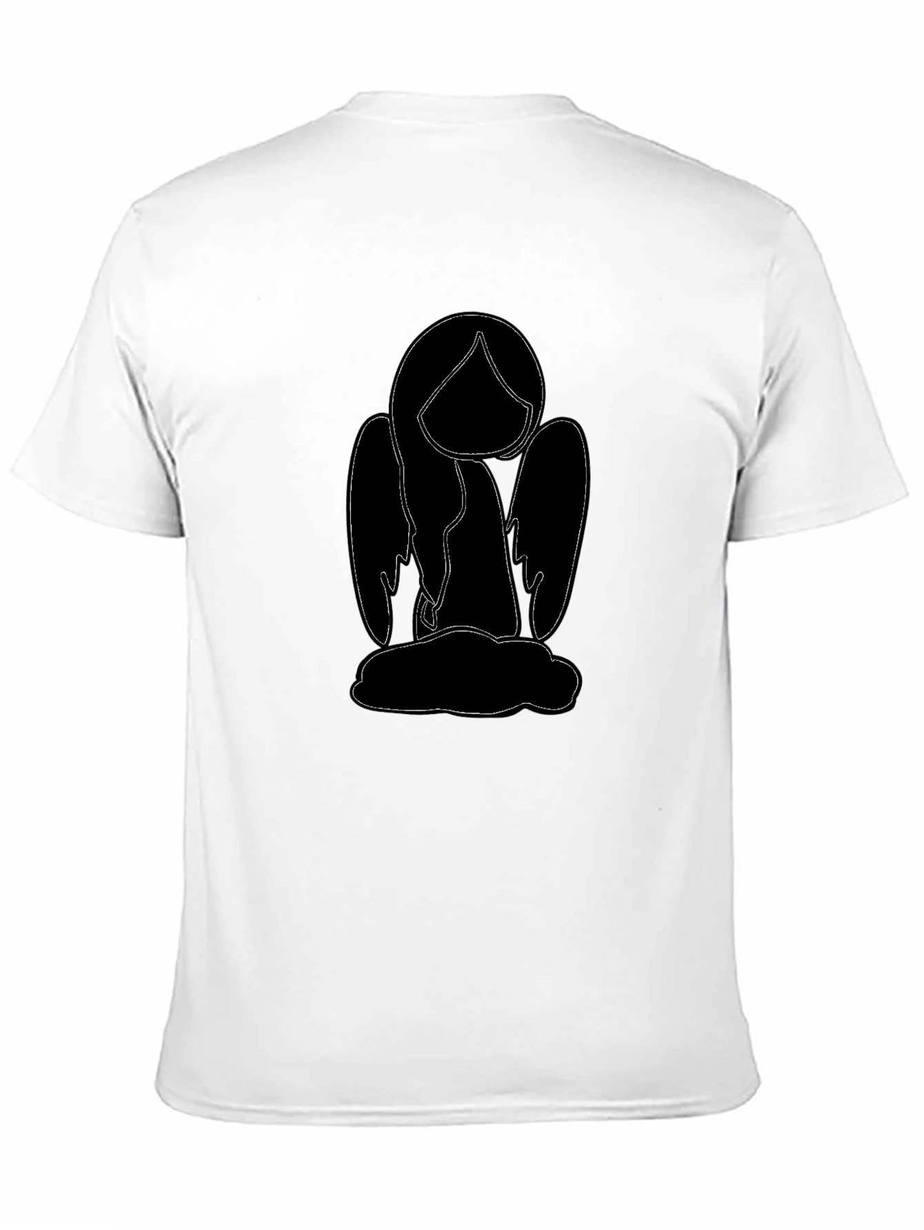 Angel Graphic Print Black T-Shirt