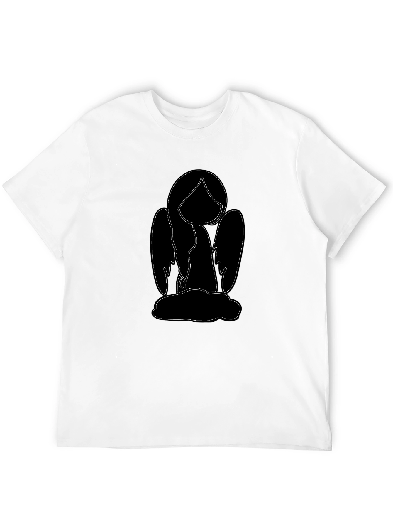 Angel Graphic Print Black T-Shirt
