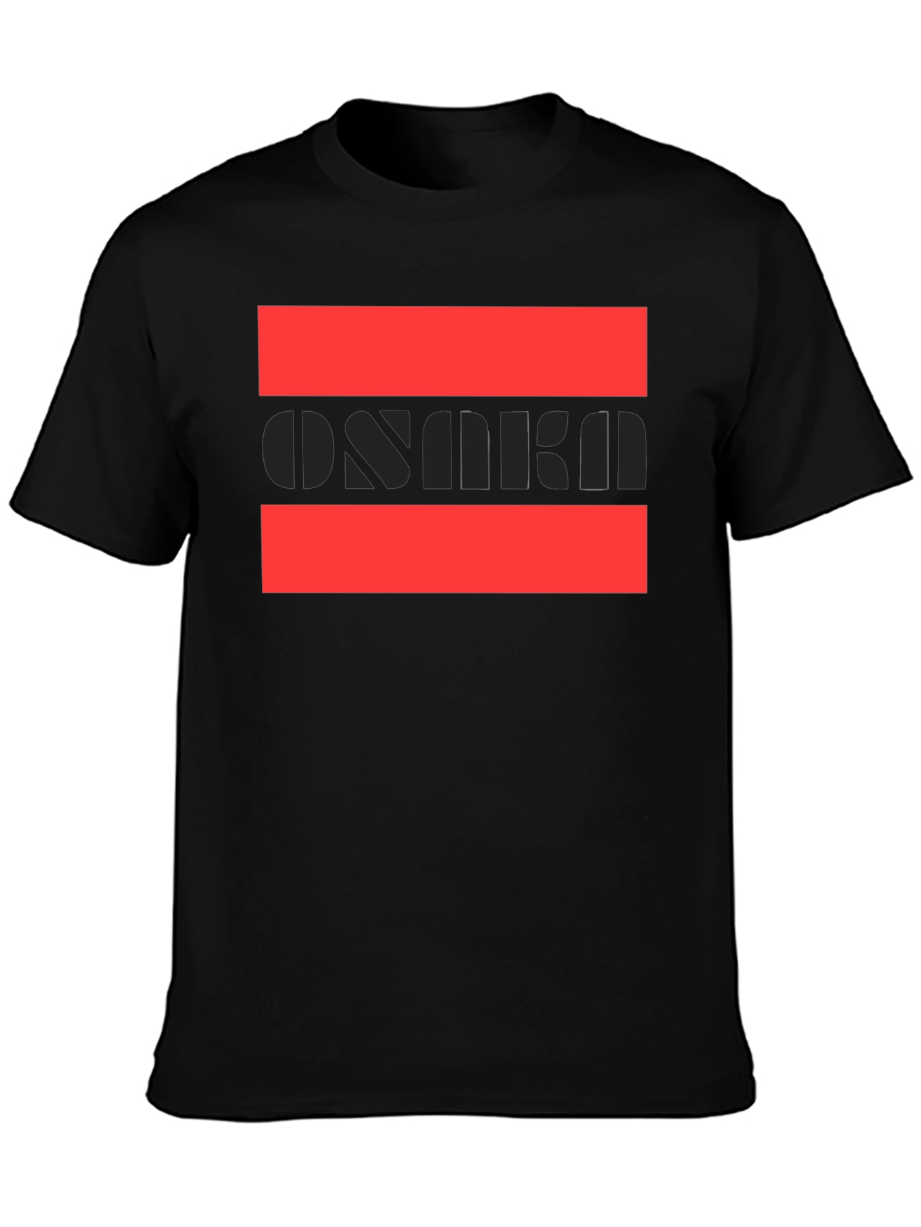 Stylish Osaka Graphic Print Black T-Shirt