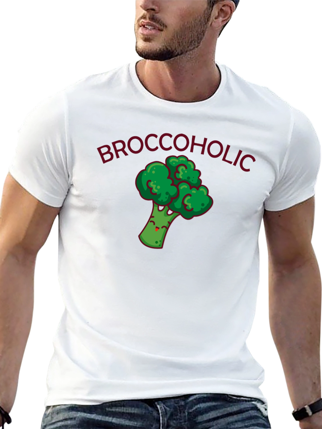 Broccoholic Funny Broccoli Graphic T-Shirt