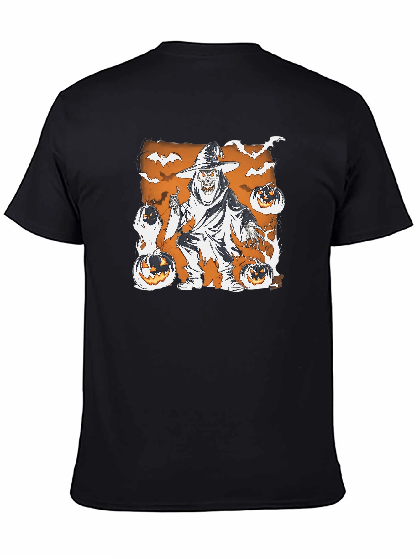 Spooky Halloween Grim Reaper Pumpkin T-Shirt