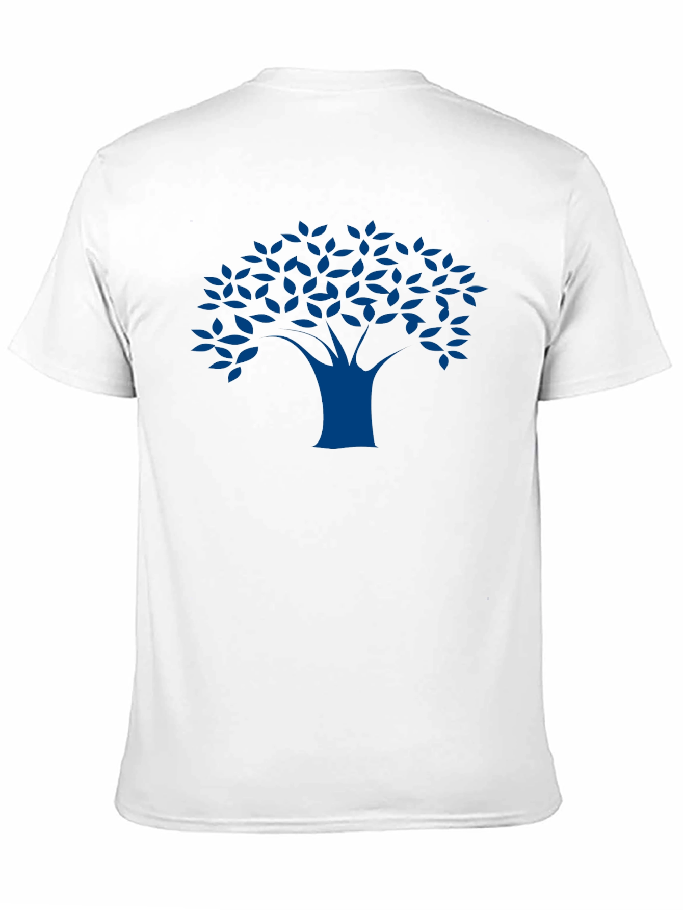 Blue Tree Graphic Black T-Shirt