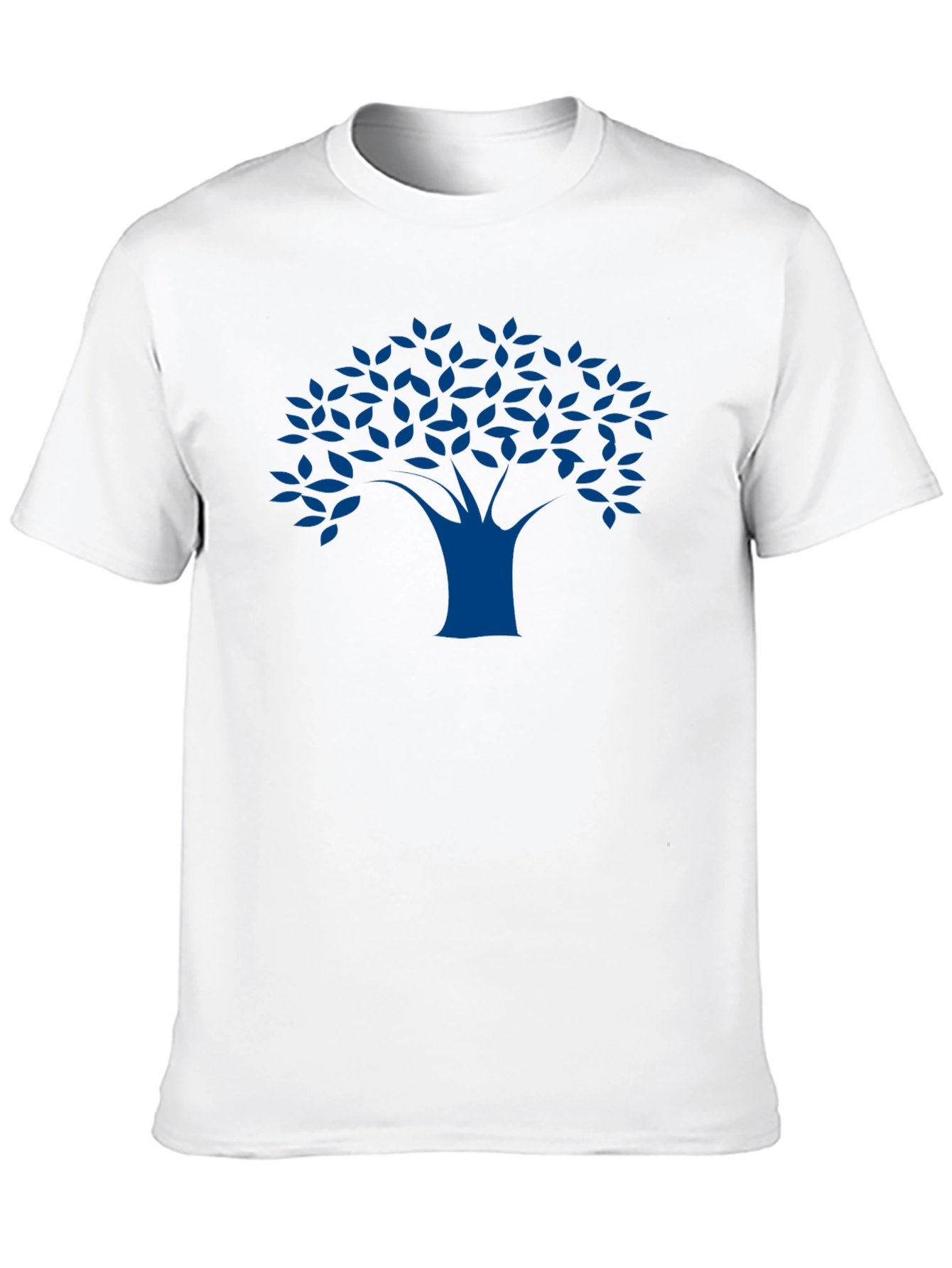 Blue Tree Graphic Black T-Shirt
