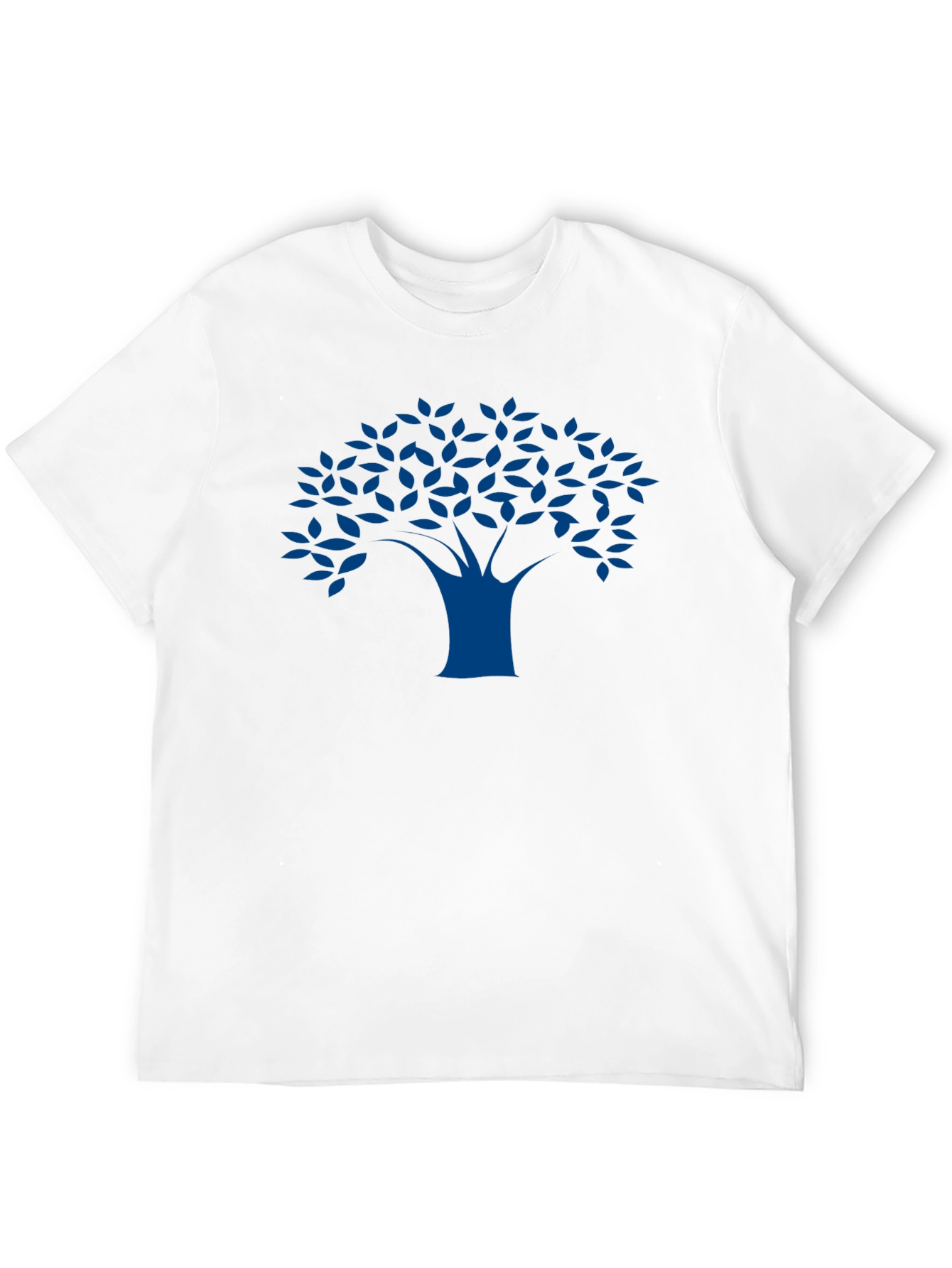 Blue Tree Graphic Black T-Shirt