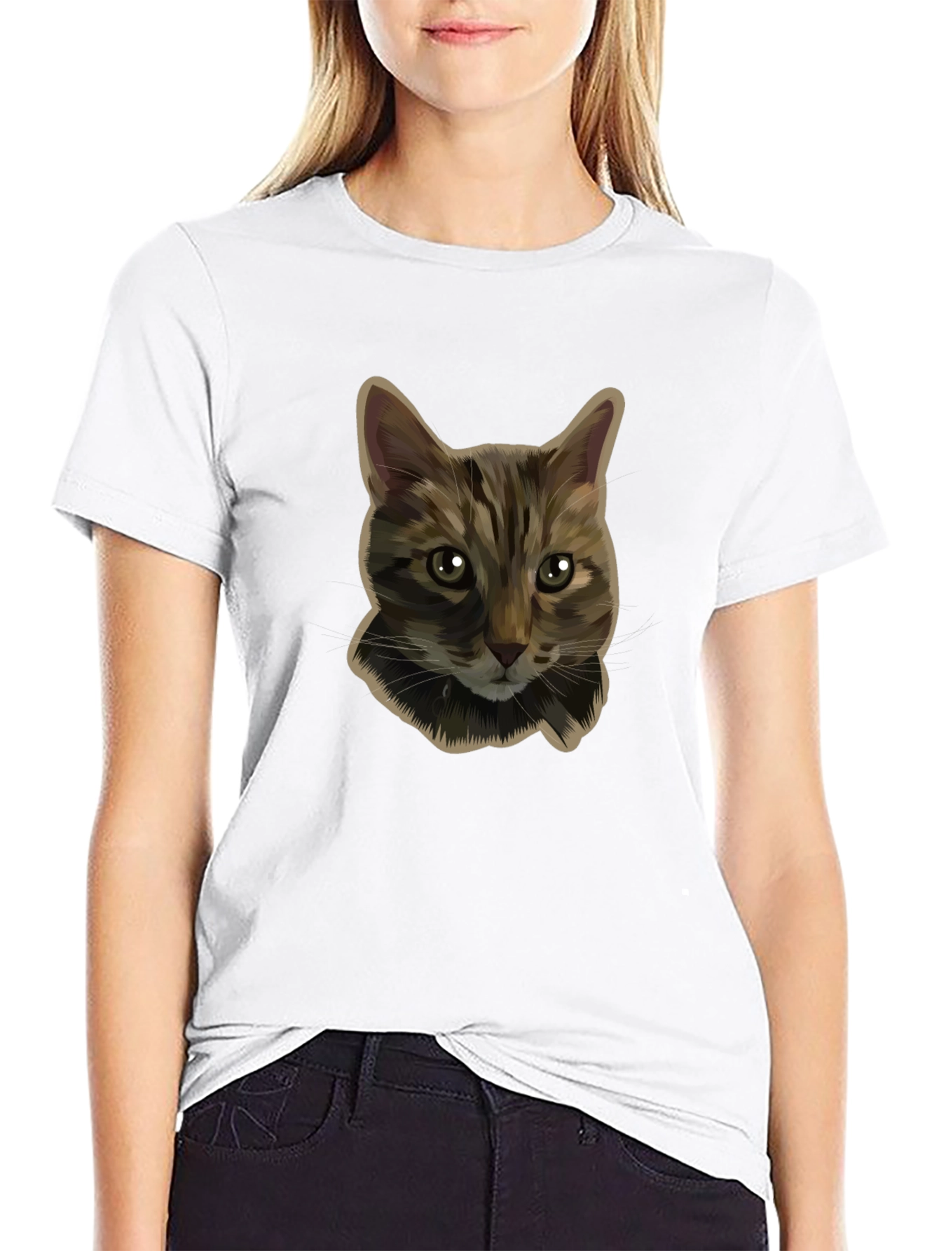 Cool Cat Graphic Tee - Black