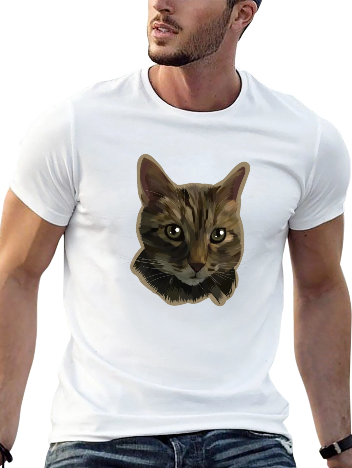 Cool Cat Graphic Tee - Black