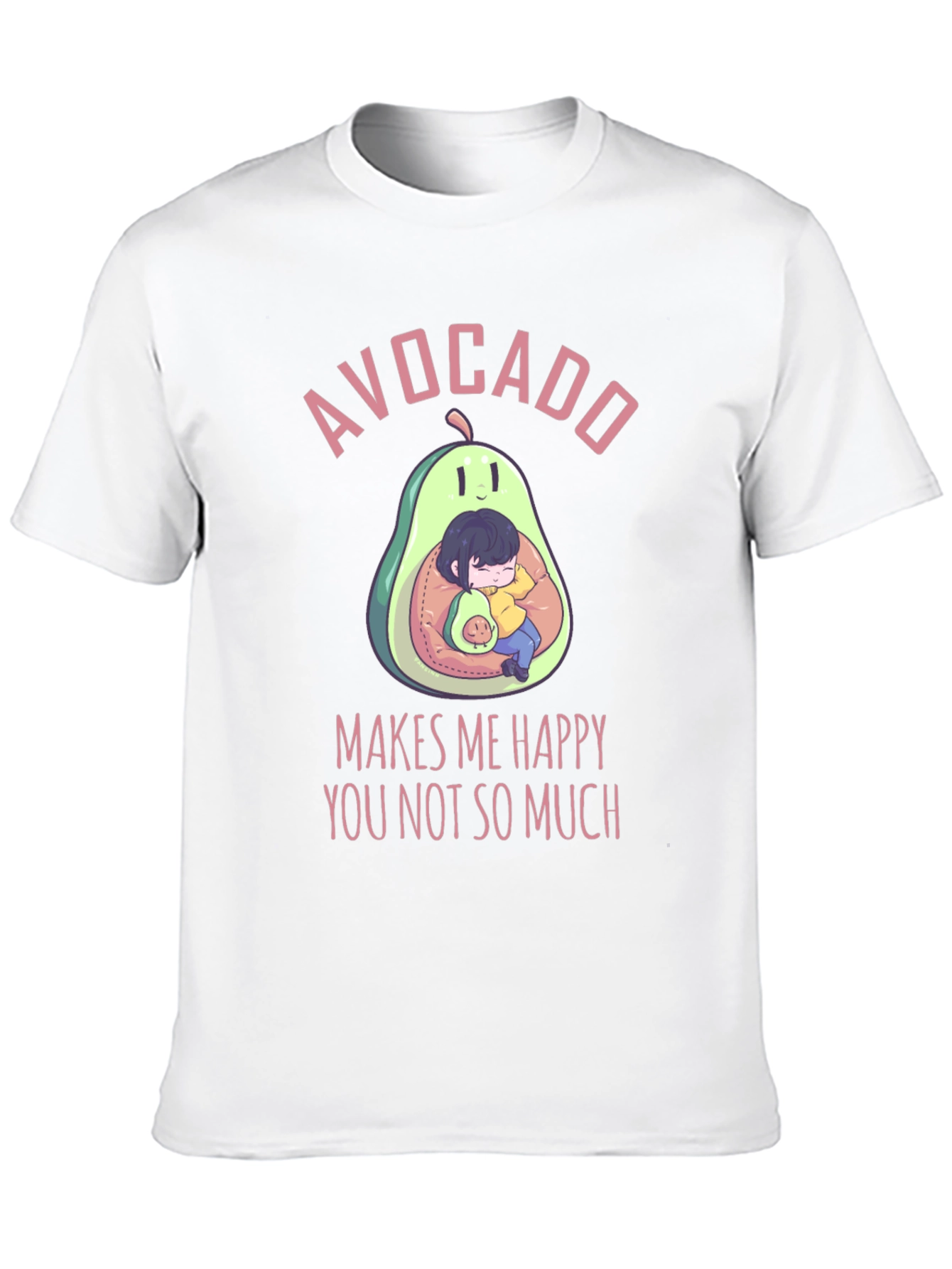 Avocado Makes Me Happy T-Shirt - Cute Graphic Tee