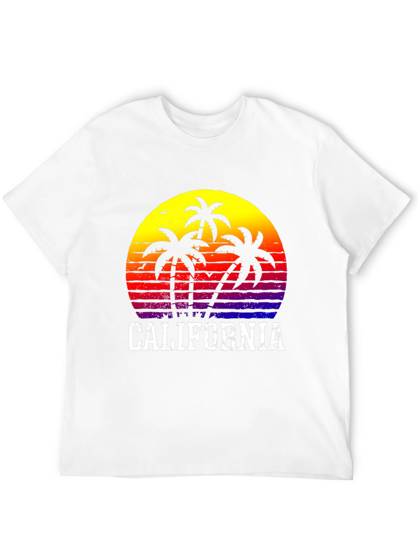 California Sunset Palm Tree Graphic T-Shirt