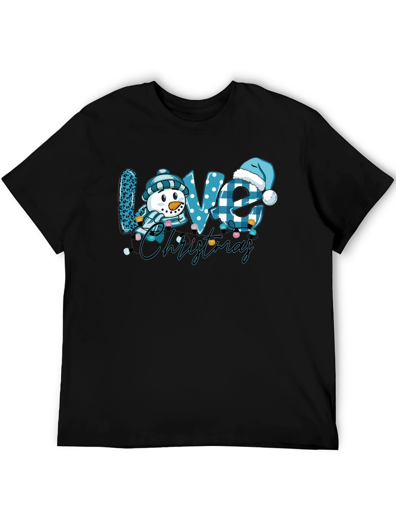 Love Christmas Snowman Graphic T-Shirt