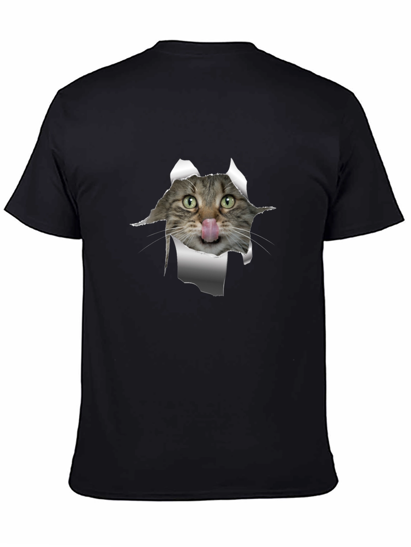 Funny Cat T-Shirt - Peeking Cat Design