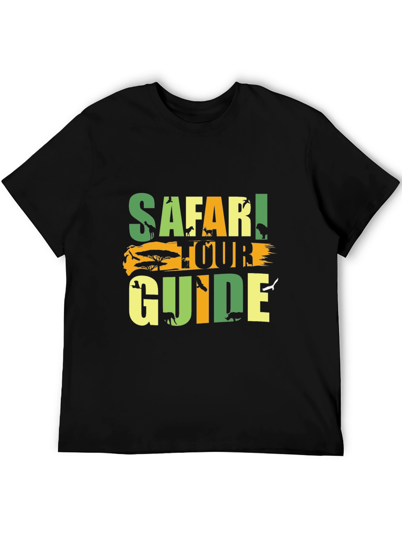 Safari Tour Guide Graphic Tee - Black