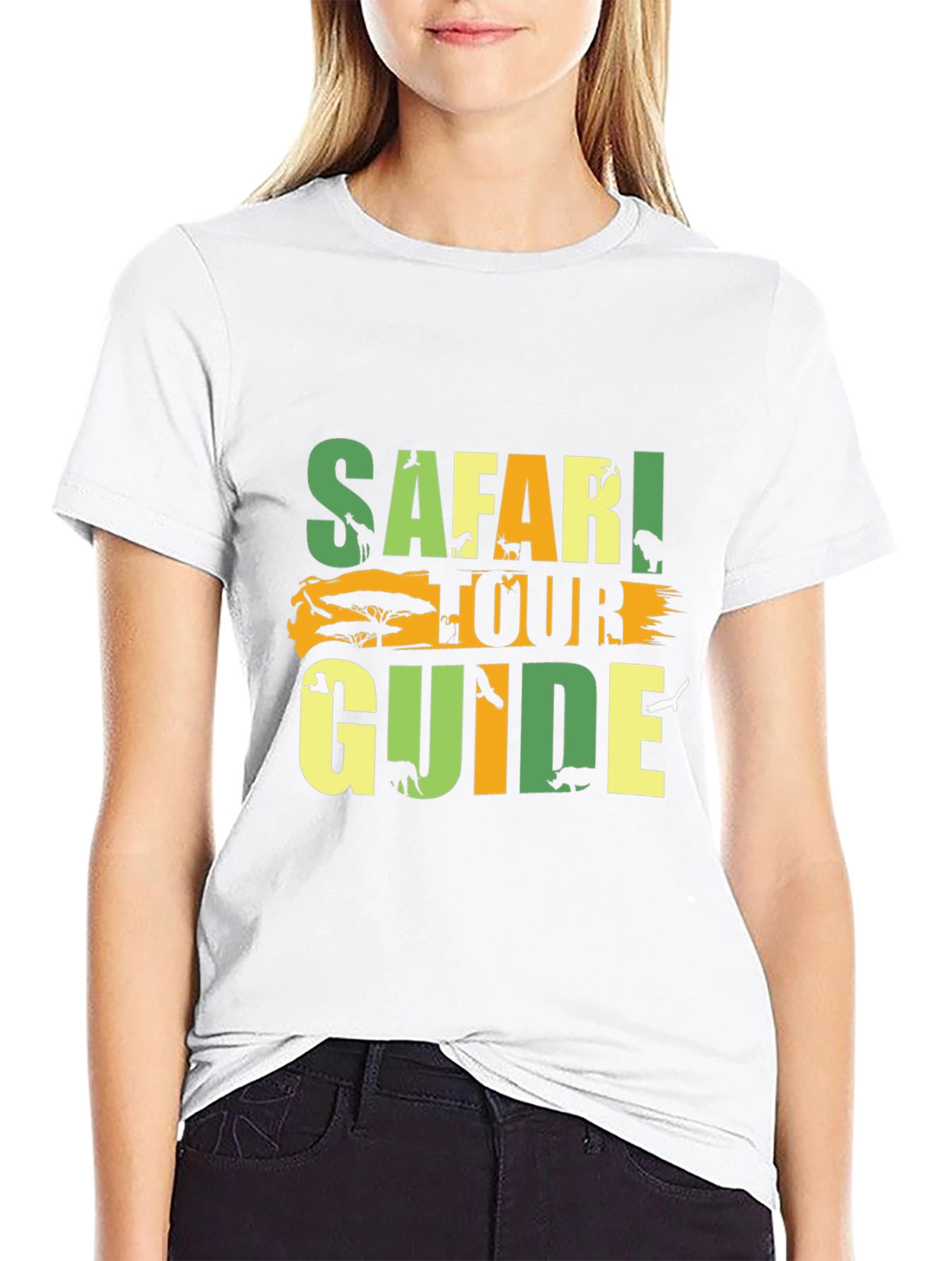 Safari Tour Guide Graphic Tee - Black